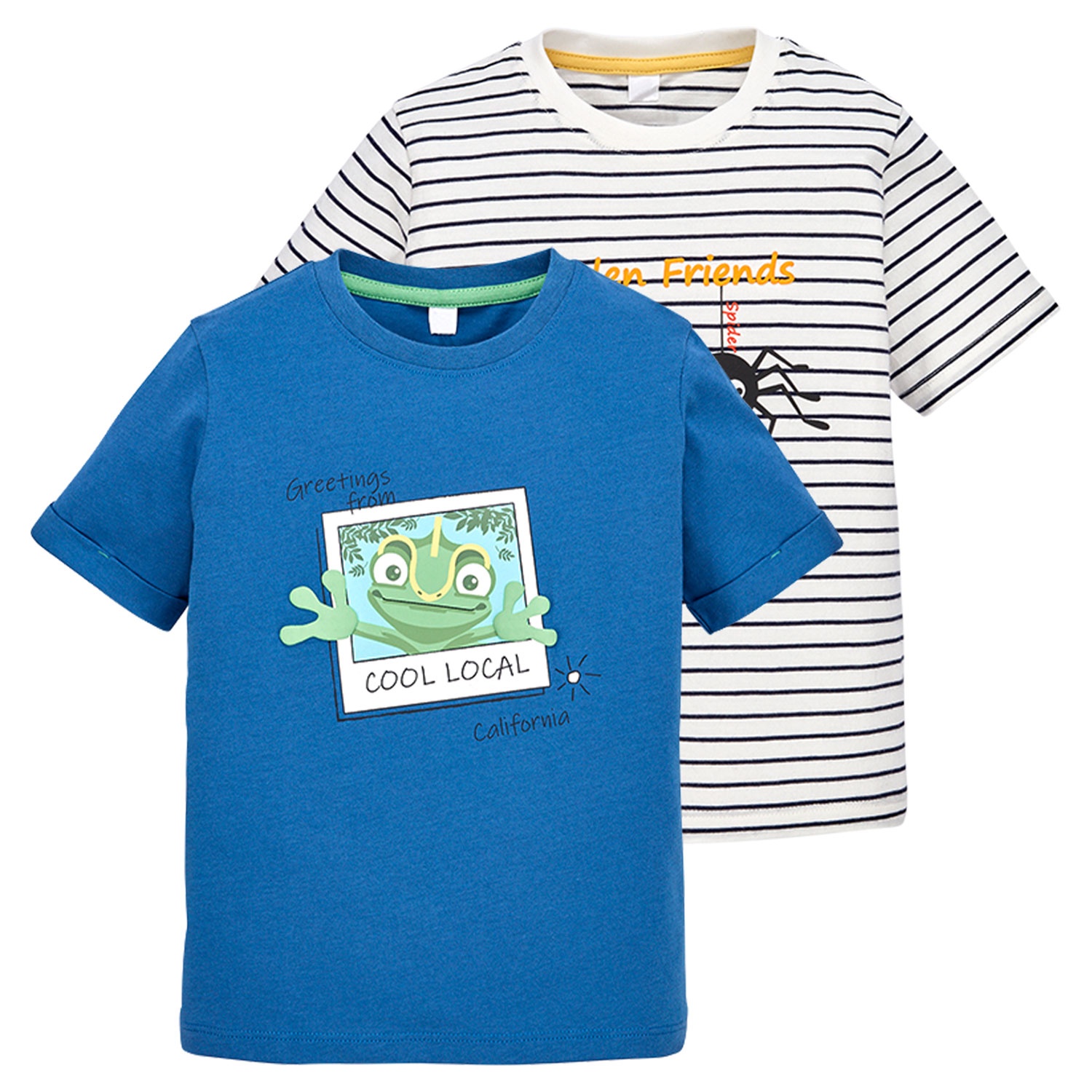 Tops und Hemden Poloshirts Impidimpi Poloshirts 74/80 Impidimpi 2er Set blau weiße Poloshirts in Gr Kinder Jungs Shirts 