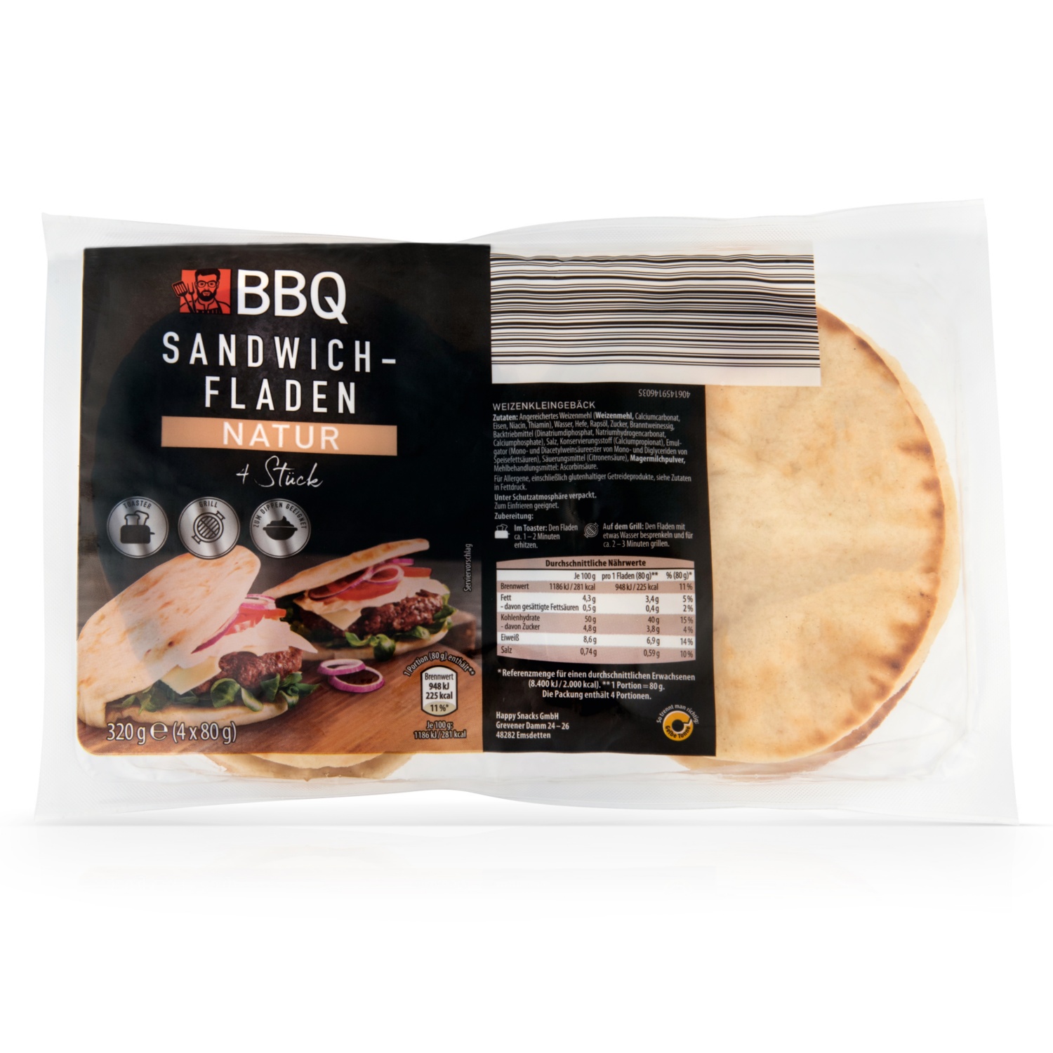 BBQ Sandwich Fladen