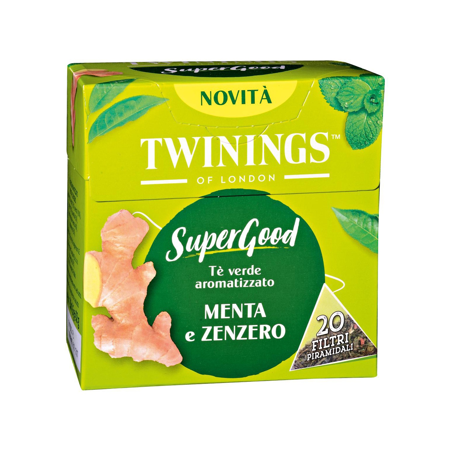 TWININGS Supergood tè verde menta e zenzero