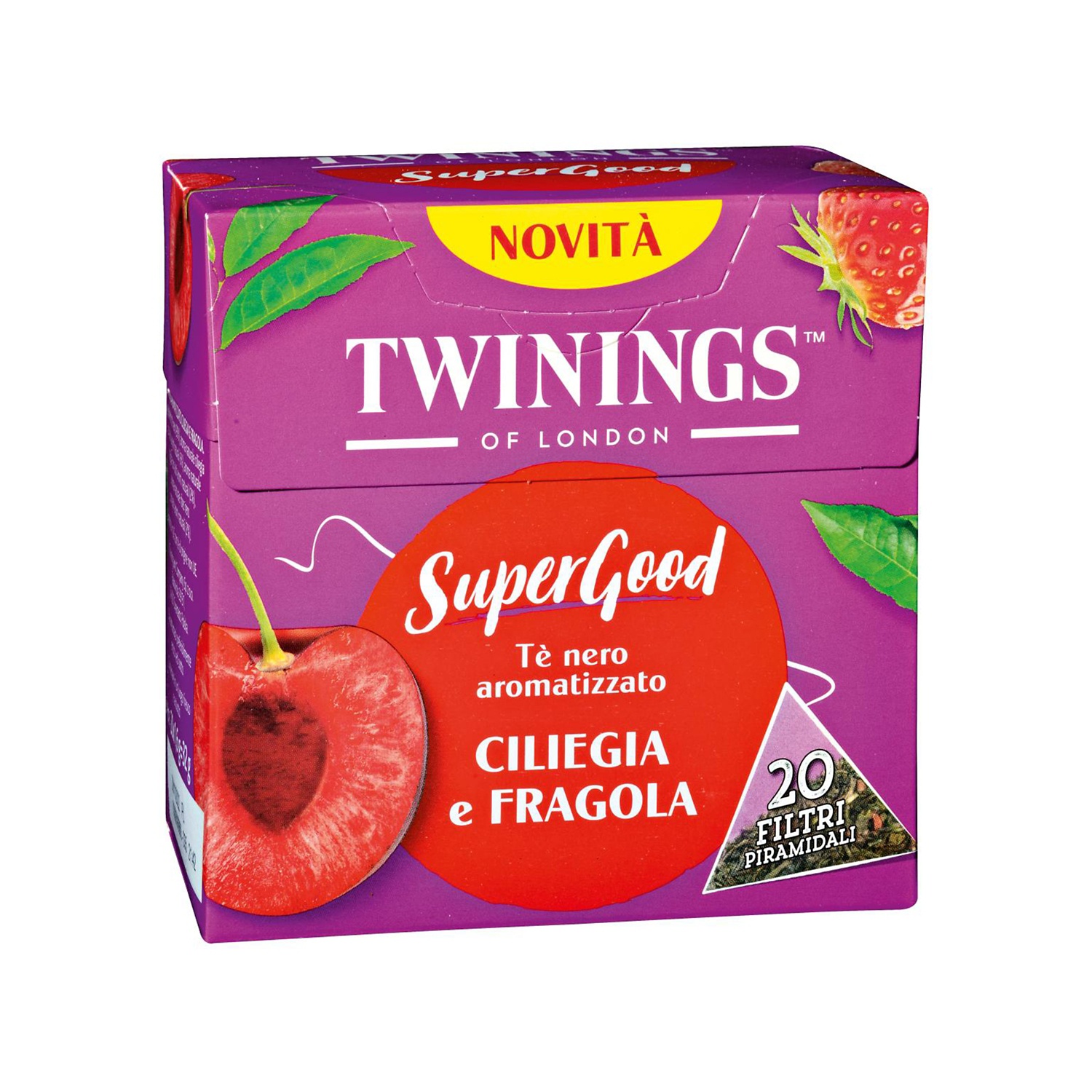 TWININGS Supergood Tè nero ciliegia e fragola