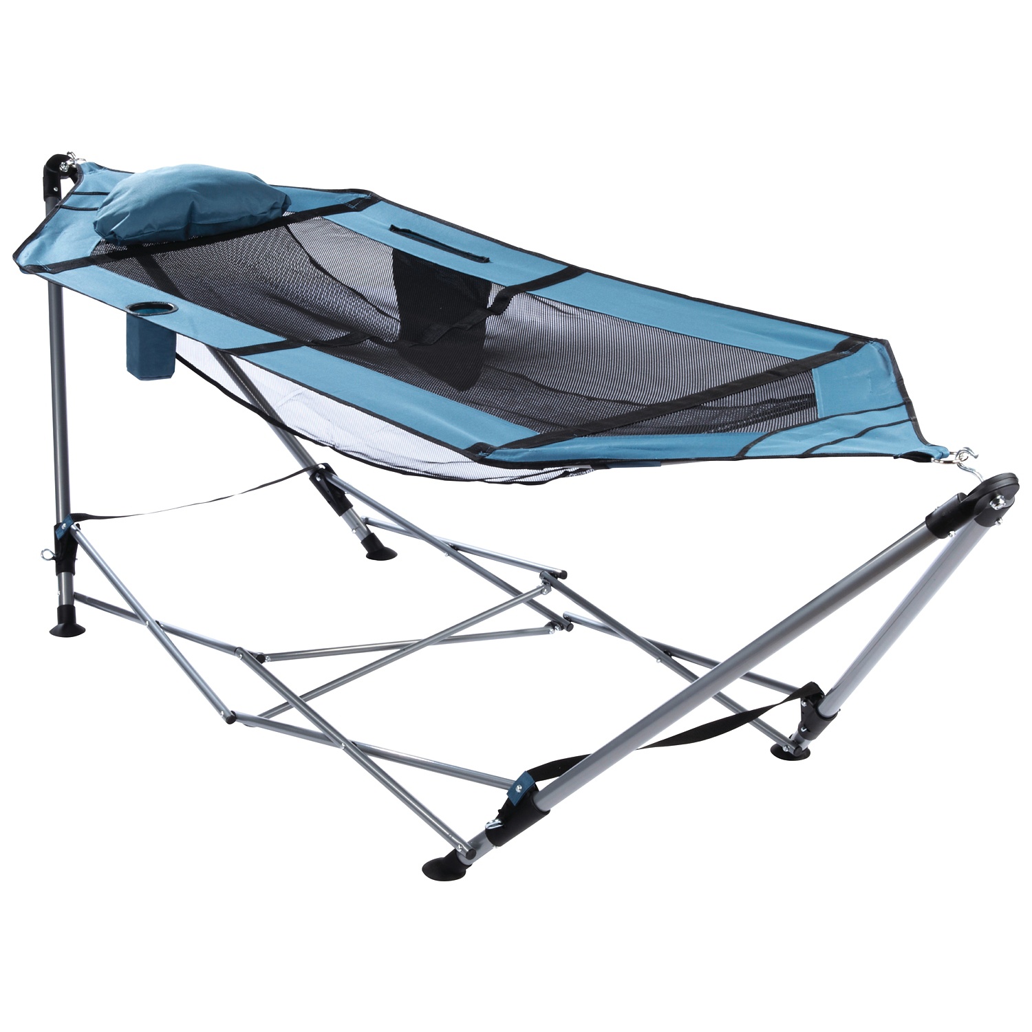 ADVENTURIDGE Faltbare Hängematte, Blau ALDI SUISSE
