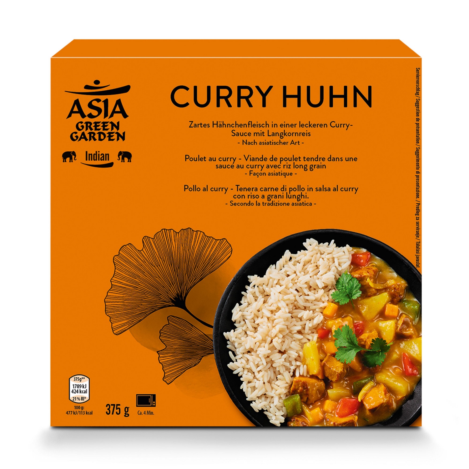 ASIA GREEN GARDEN Kínai készétel, 375 g, Curry-s csirke