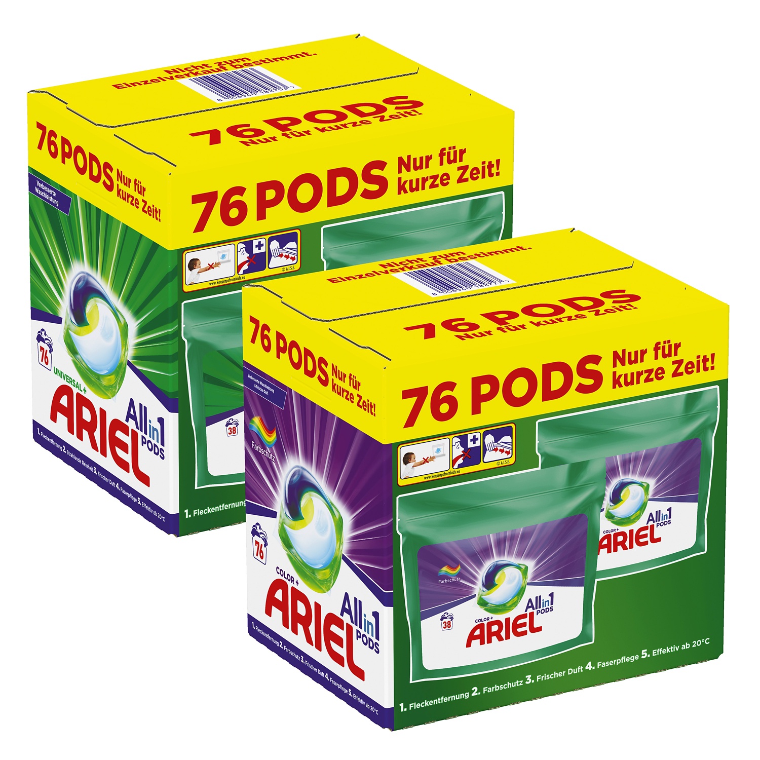 Paquet de 24 capsules de lessive Ariel Pods + te) –