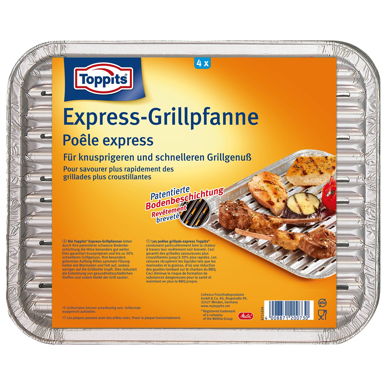 TOPPITS Grillpfanne Duo