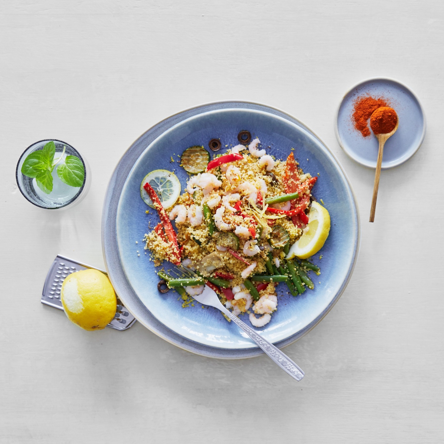 Gemüse-Couscous mit Mini-Garnelen | ALDI Rezeptwelt