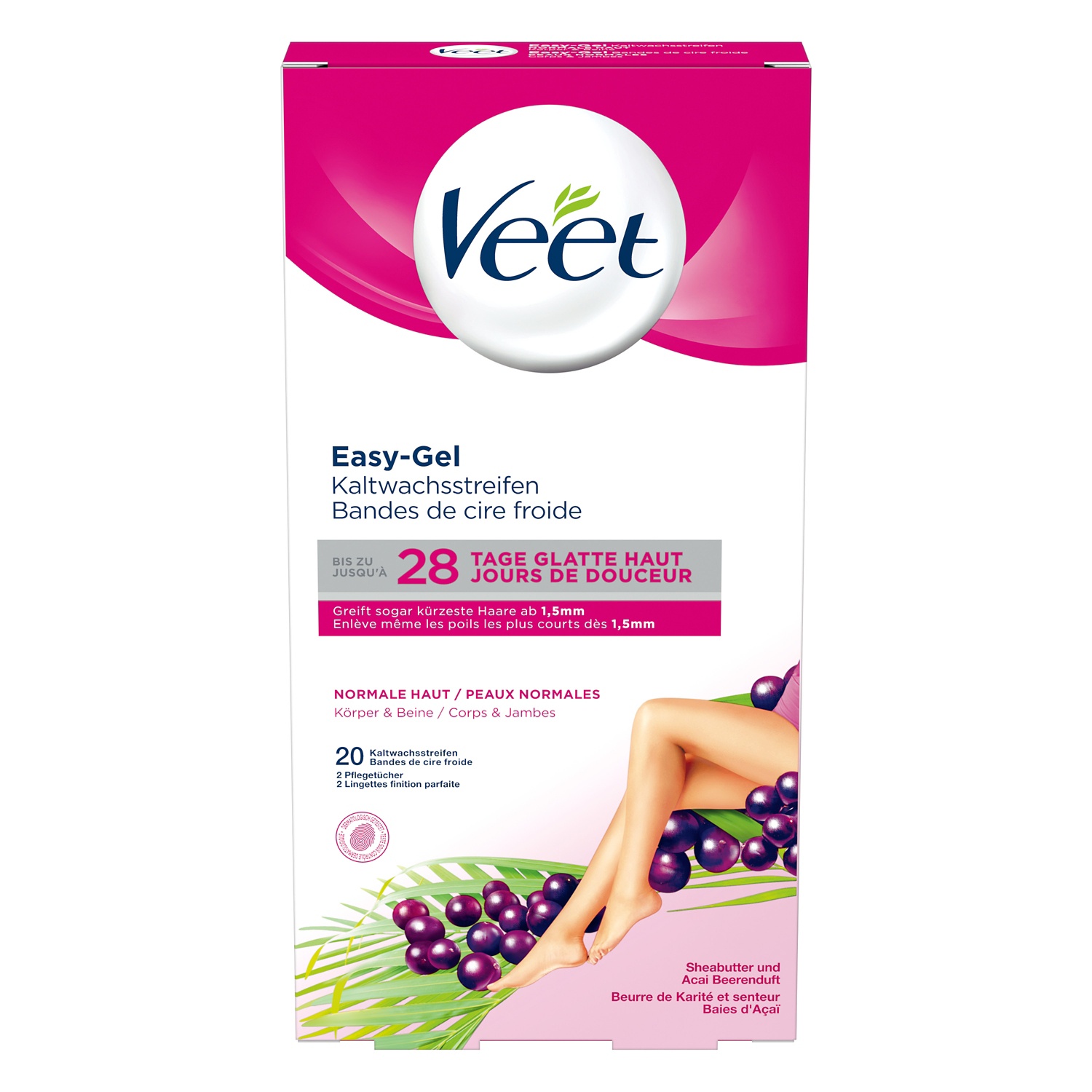 VEET Strisce per la ceretta a freddo, confezione doppia