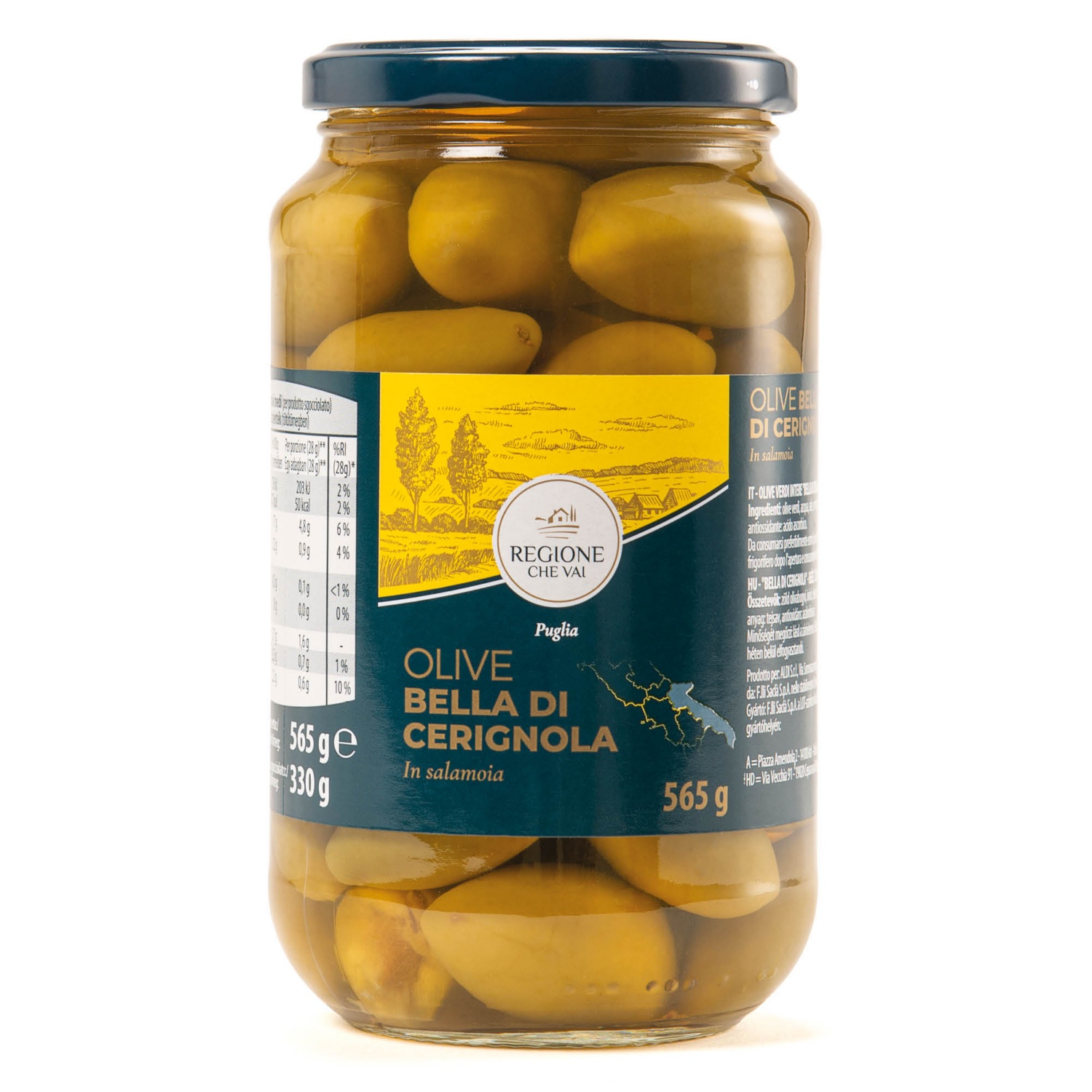 REGIONE CHE VAI Bella di Cerignola olívabogyó, 565 g