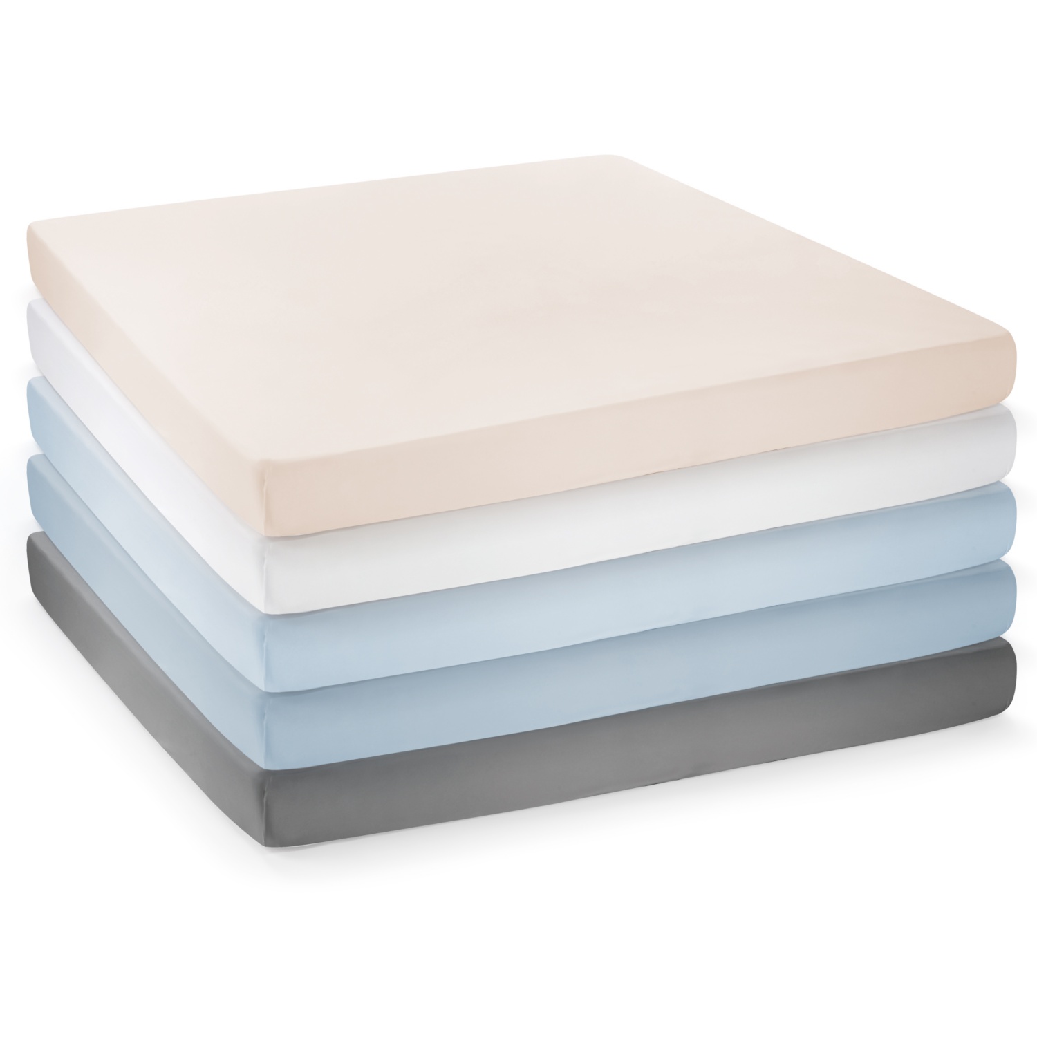 MY LIVING STYLE Mako-Satin-Spannleintuch
