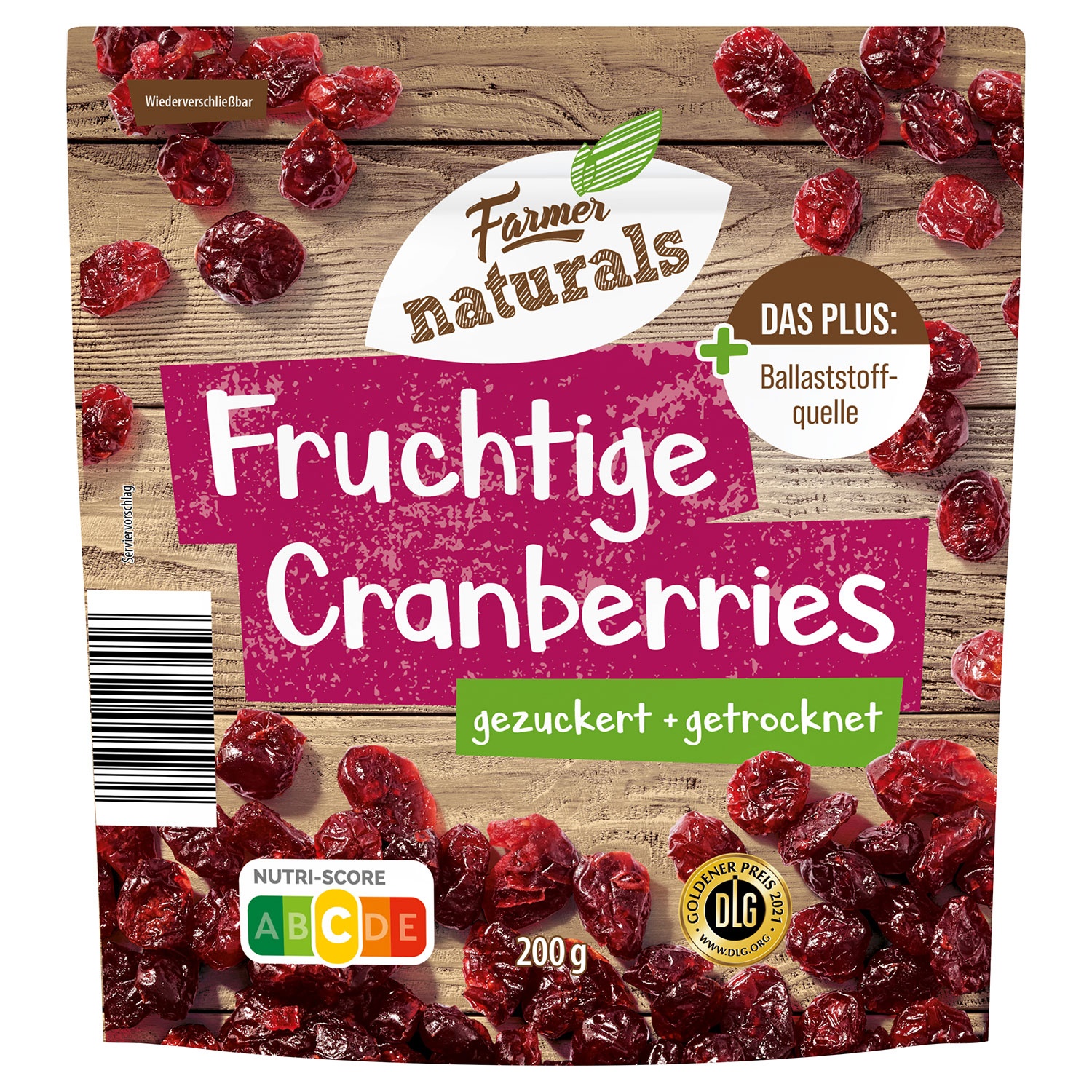 FARMER NATURALS Fruchtige Cranberries 200 g