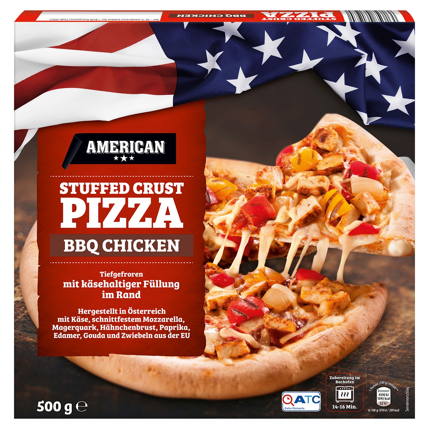 AMERICAN Stuffed-Crust-Pizza 500 g