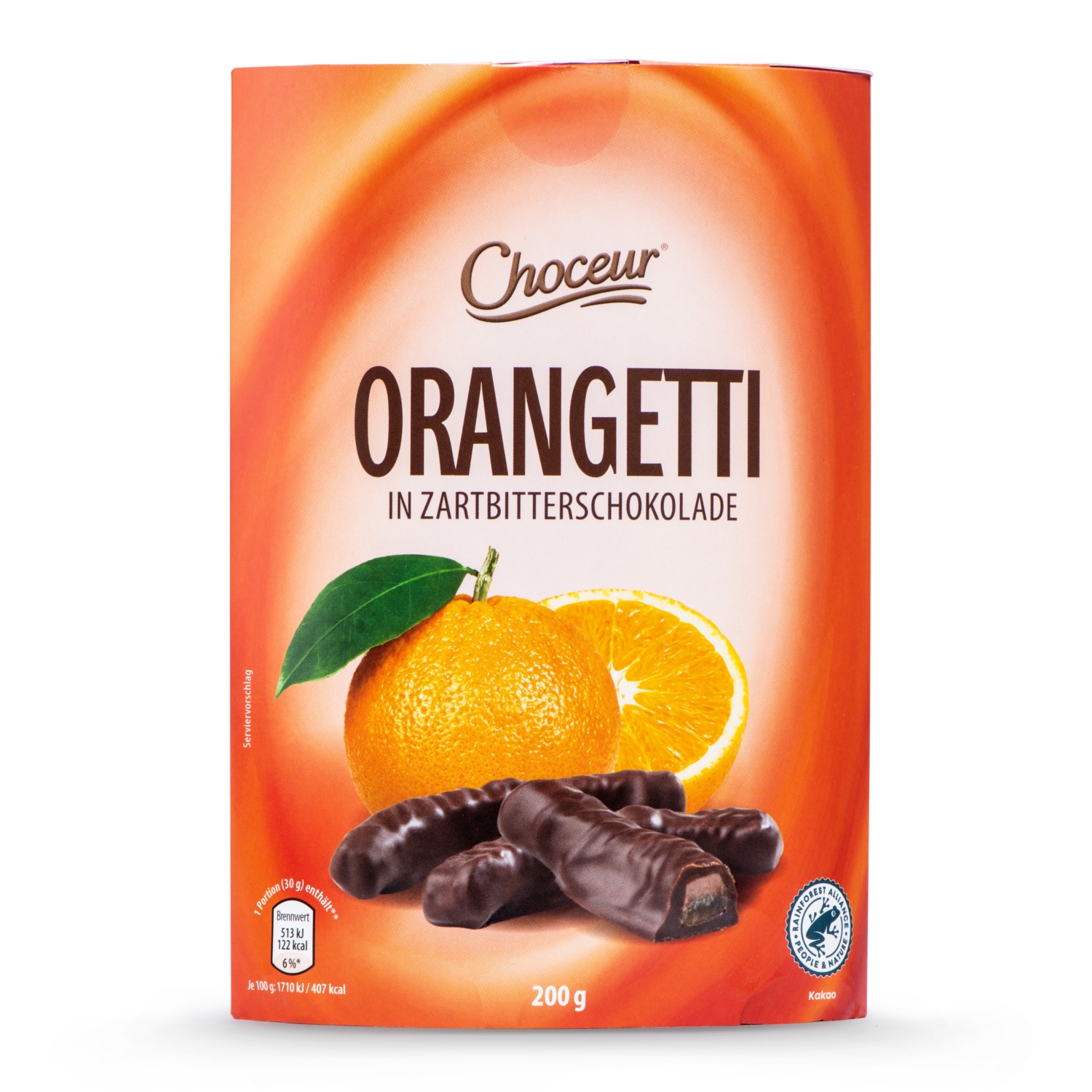 CHOCEUR Früchte schokoliert, Orangetti