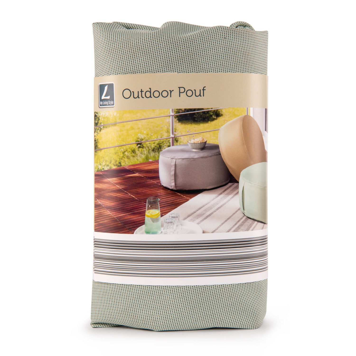 MY LIVING STYLE OutdoorPouf, Blau HOFER