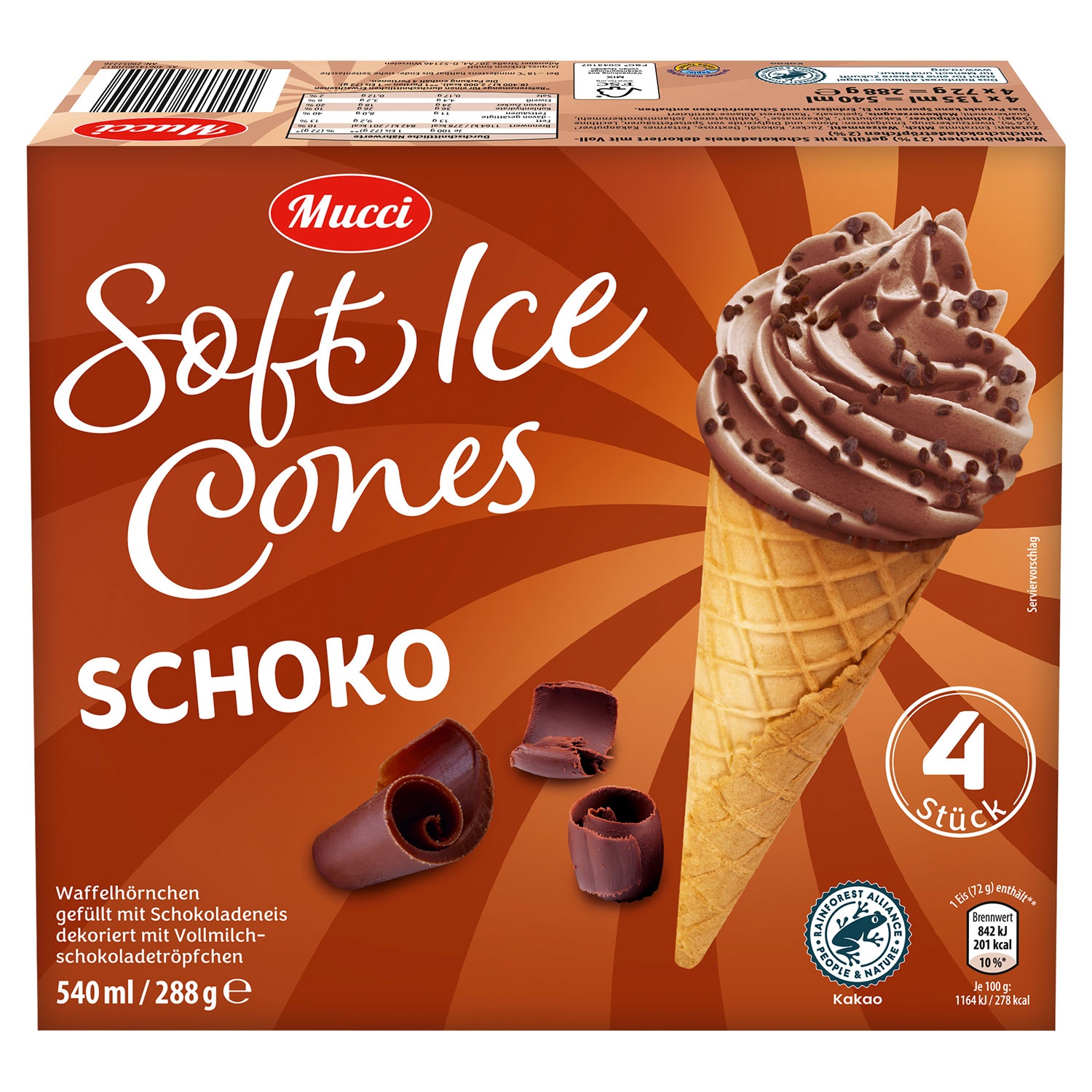 MUCCI Soft Ice Cones 540 ml