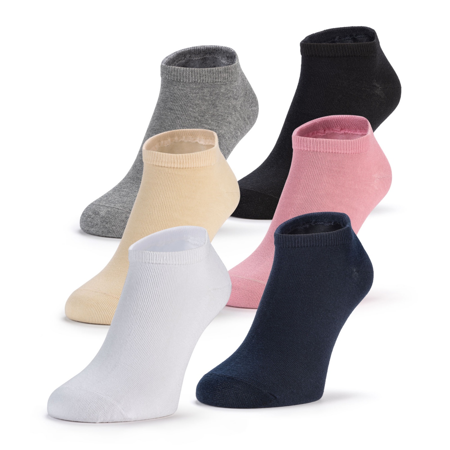 Damen/Herren-Sommer Sneaker Socken, 3er-Packung