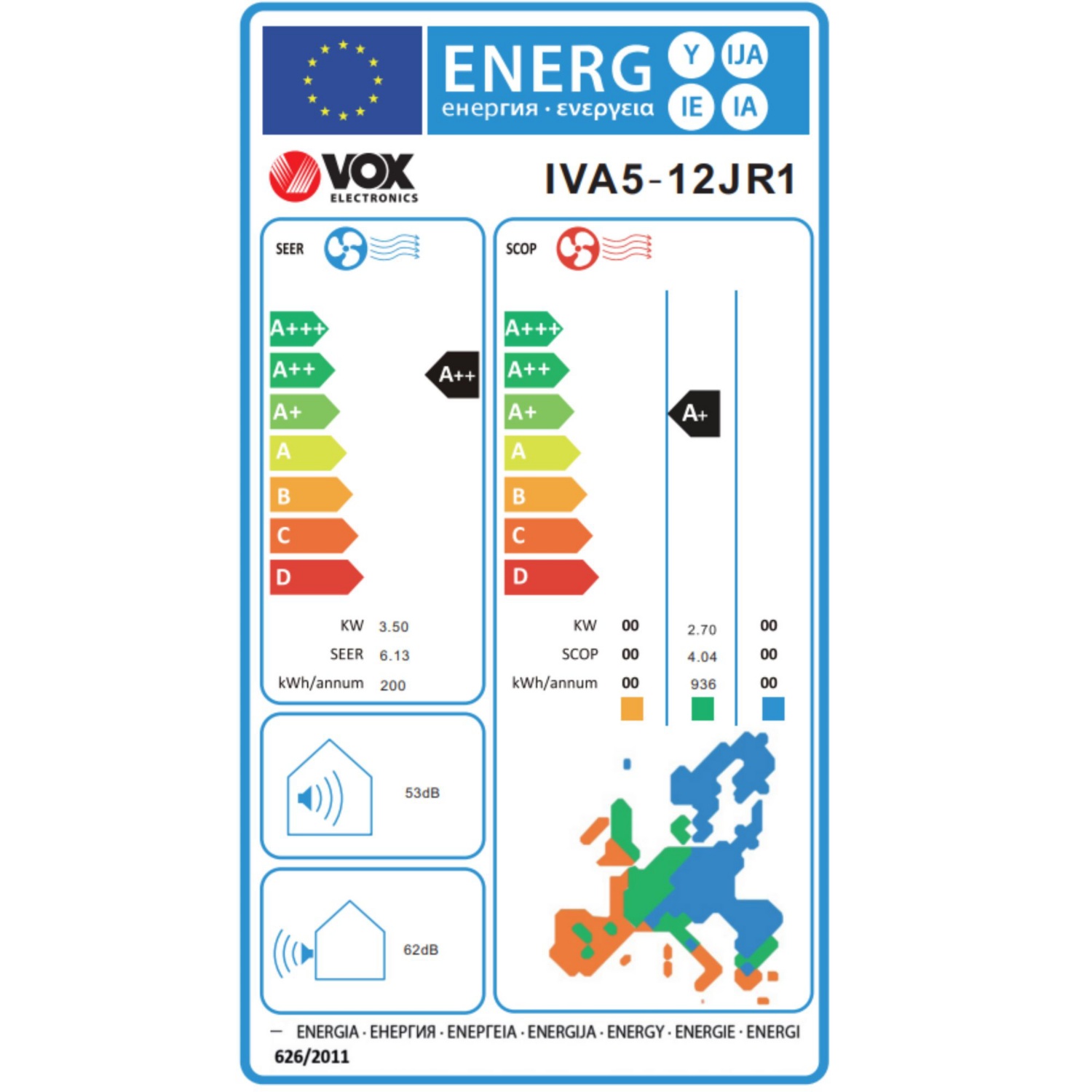 VOX ELECTRONICS Klimatska naprava IVA5-12JR