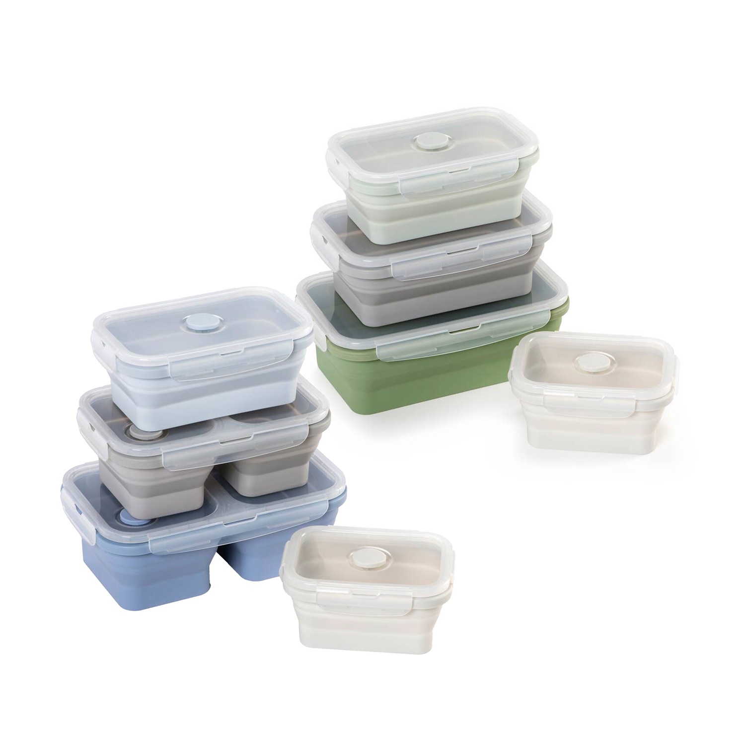 CROFTON Set di lunchbox pieghevoli in silicone