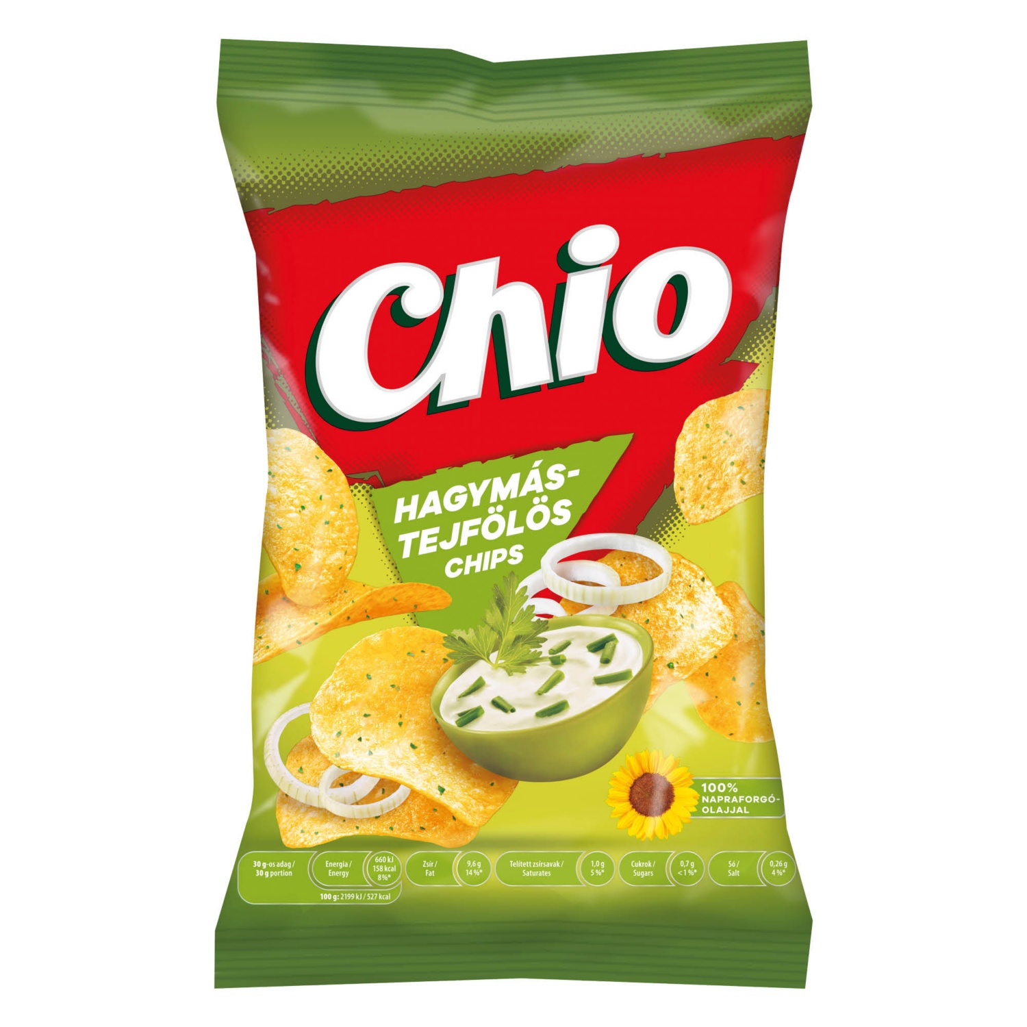 CHIO Burgonyachips, hagymás-tejfölös, 140 g