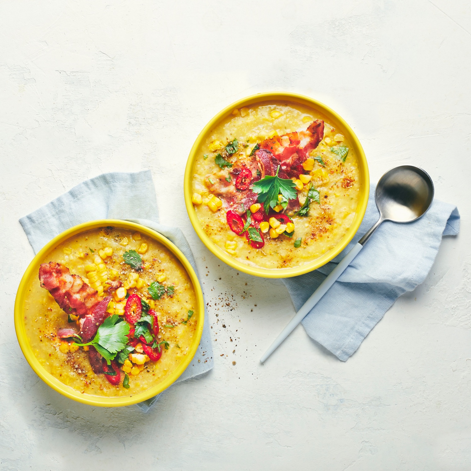 Corn Chowder – Maissuppe mit Speck