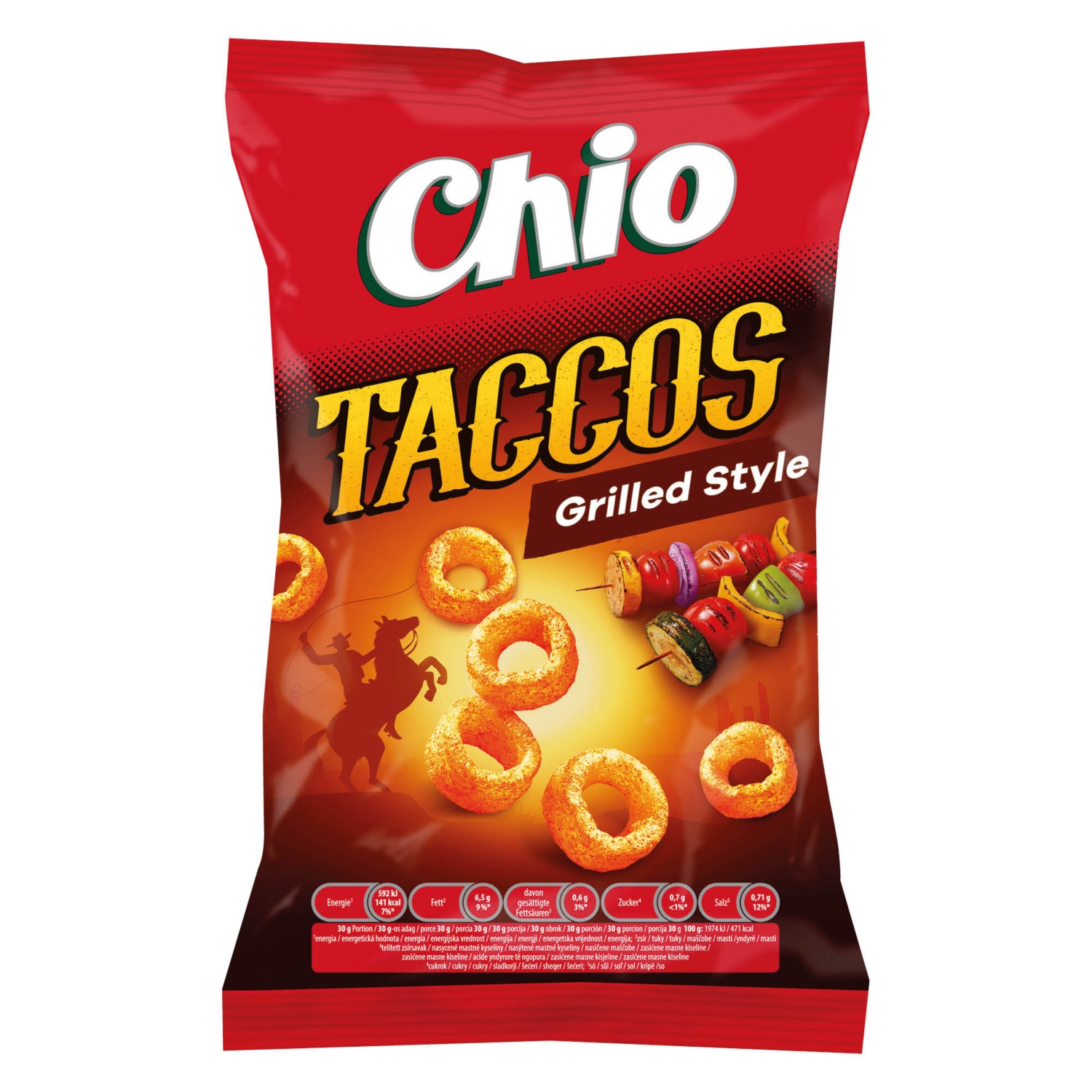 CHIO Taccos, 65 g, grilles ízű