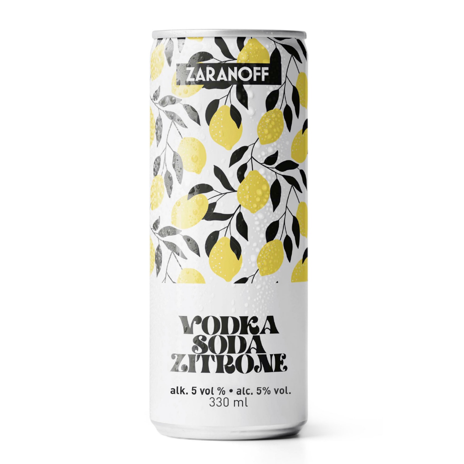 ZARANOFF Vodka-szóda-citrom, 0,33 l
