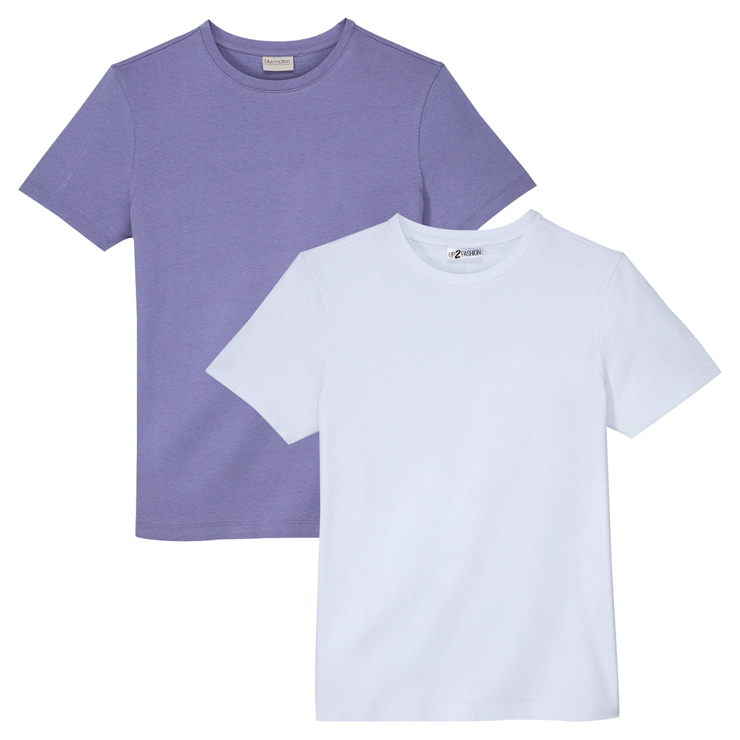 BLUE MOTION Damen Basic-T-Shirts, 2er-Set
