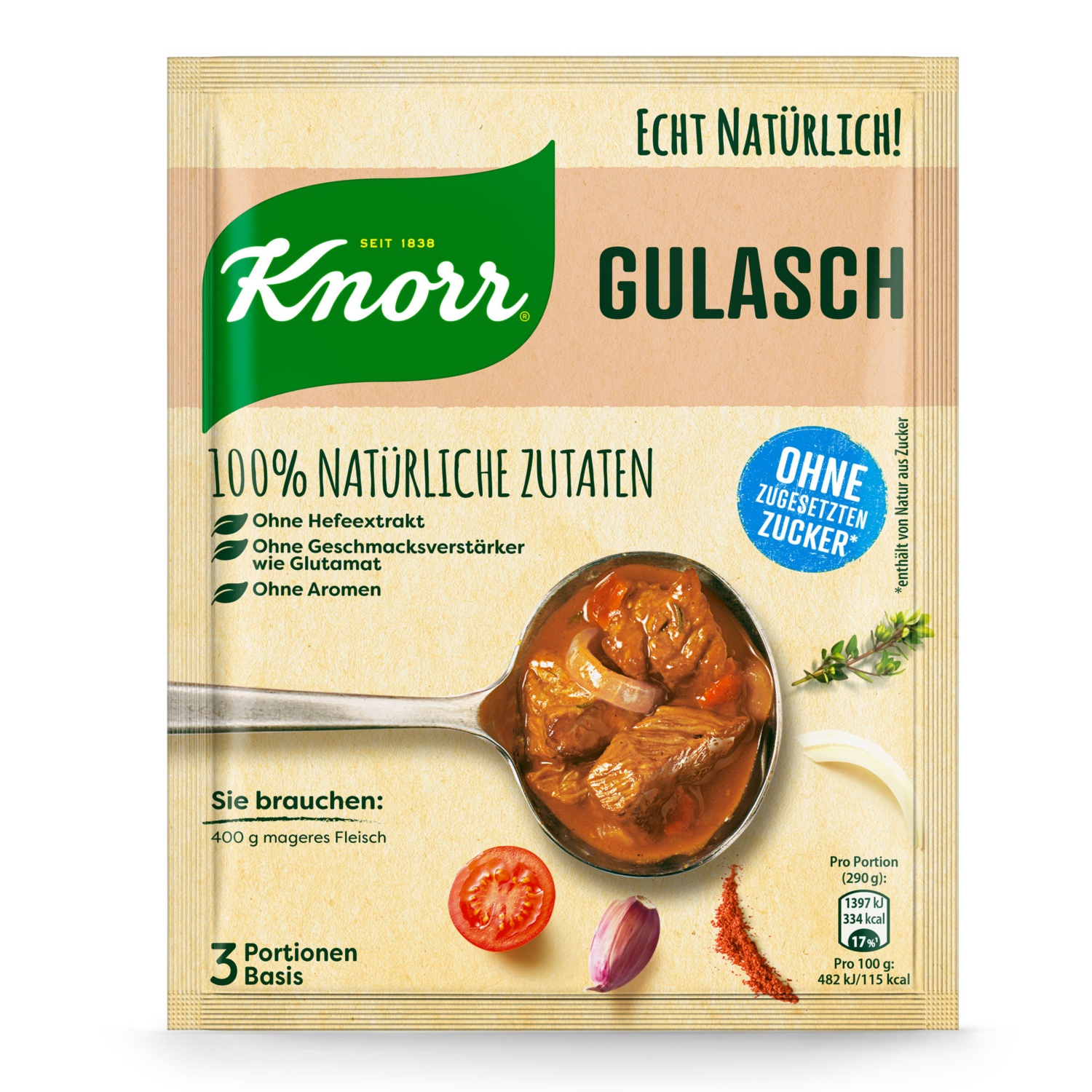 KNORR Basis „Echt Natürlich“, Gulasch
