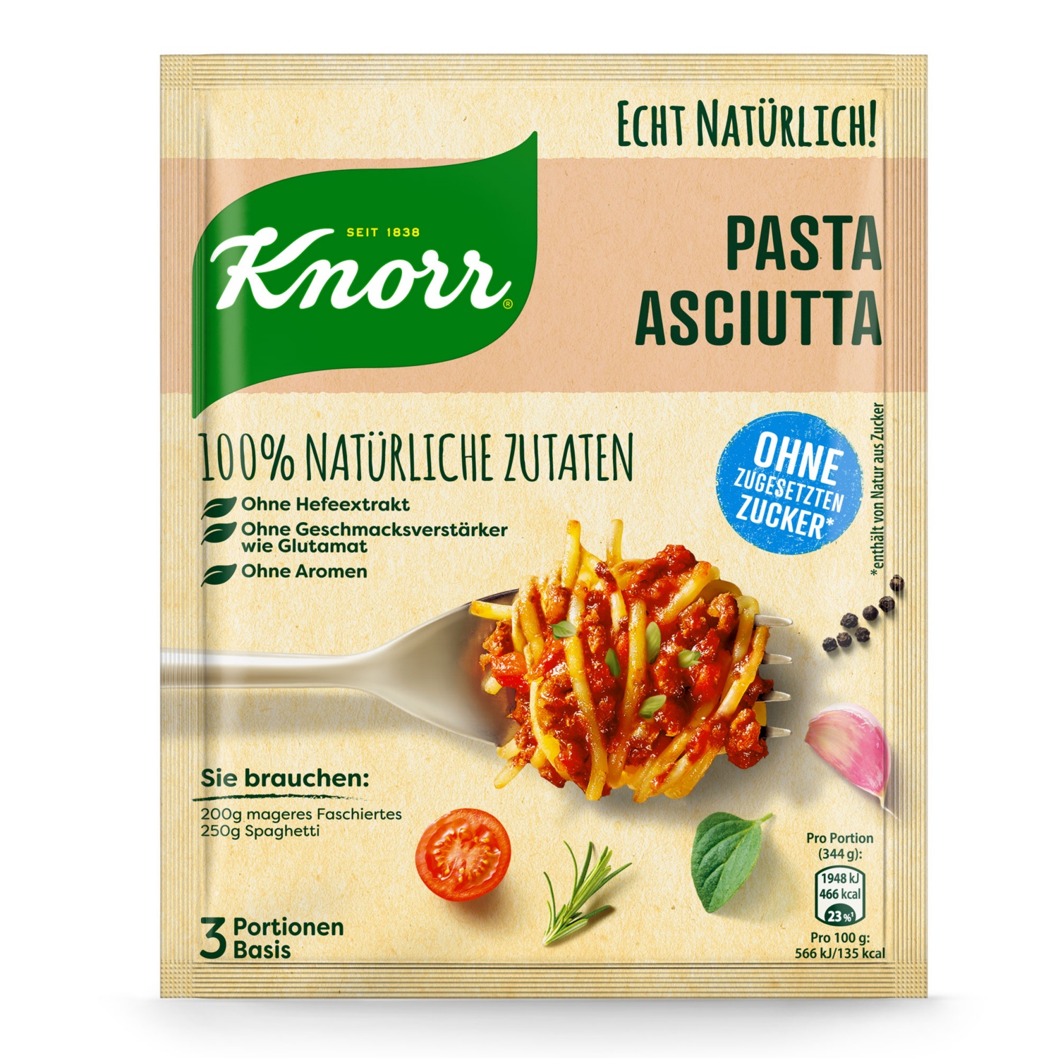 KNORR Basis „Echt Natürlich“, Pasta Asciutta
