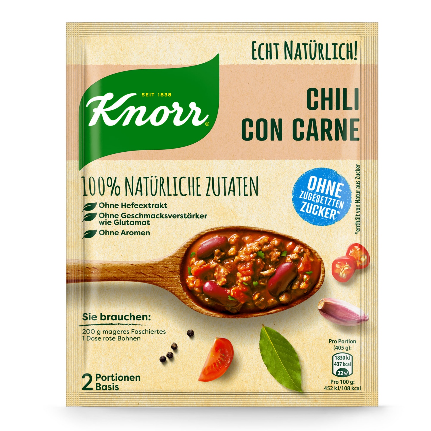 KNORR Basis „Echt Natürlich“, Chili con Carne