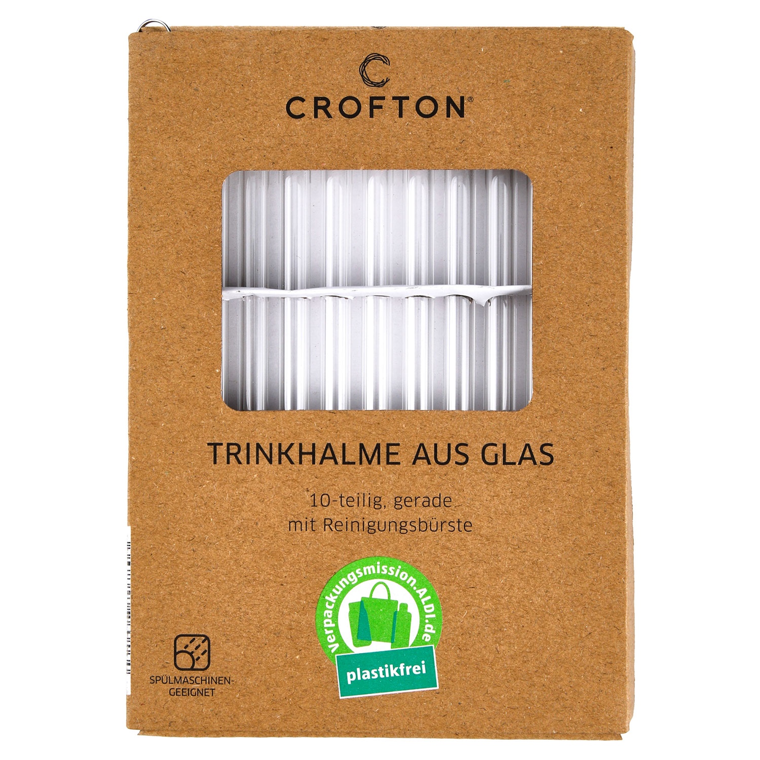 CROFTON® Trinkhalme aus Glas