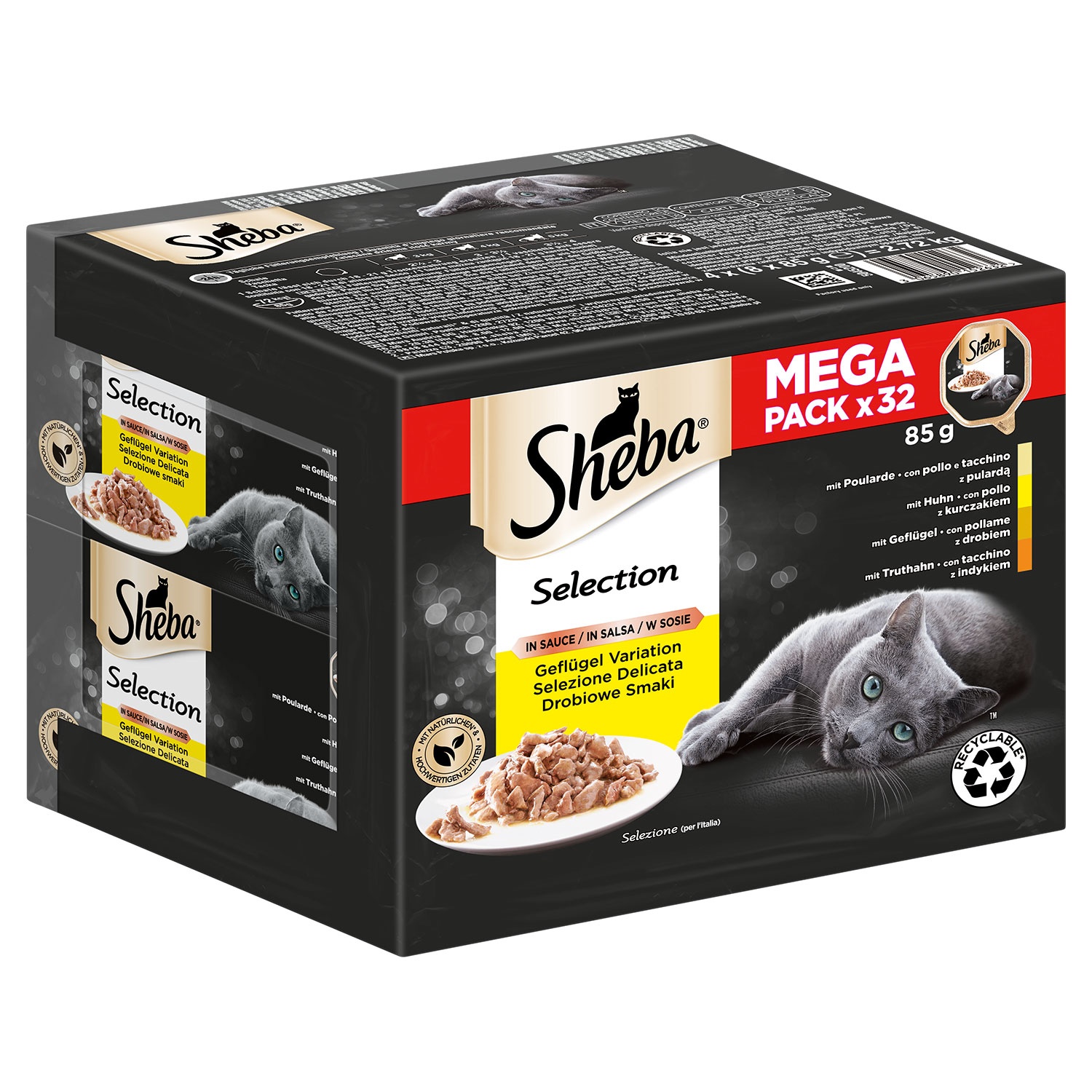 SHEBA® Katzennassfutter 2,72 kg, 32er-Pack