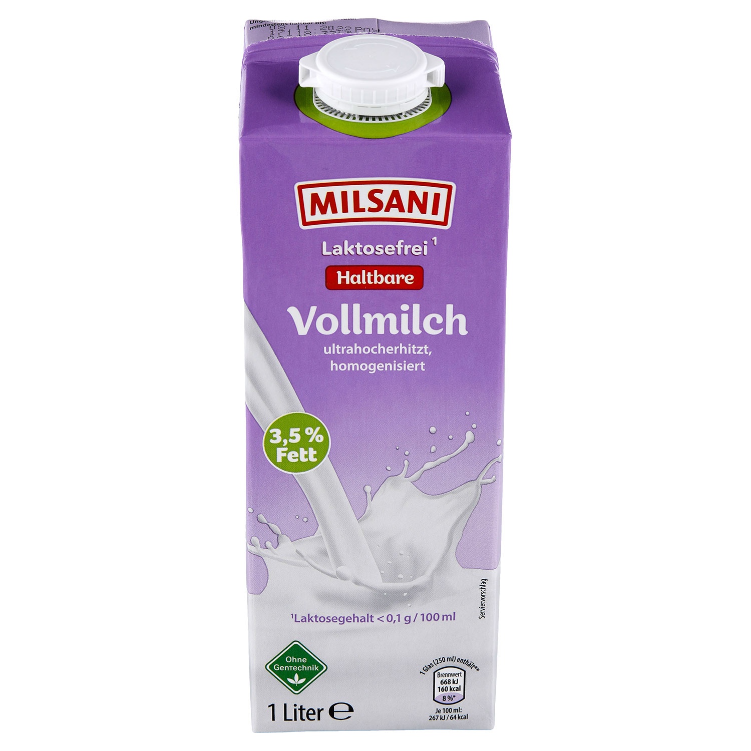MILSANI Laktosefreie H-Milch 3,5 % 1 l