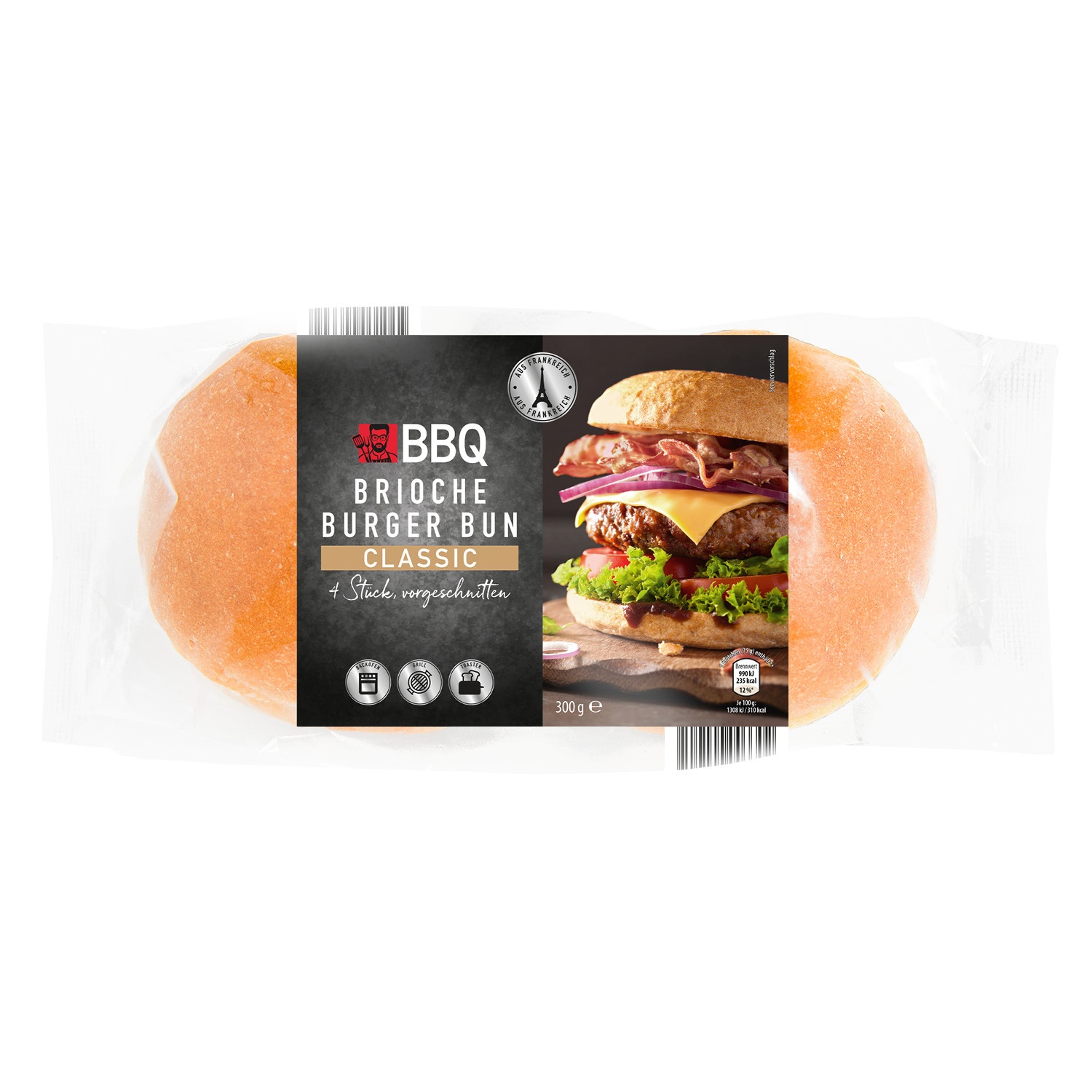 BBQ Brioche-Burger-Buns 300 g