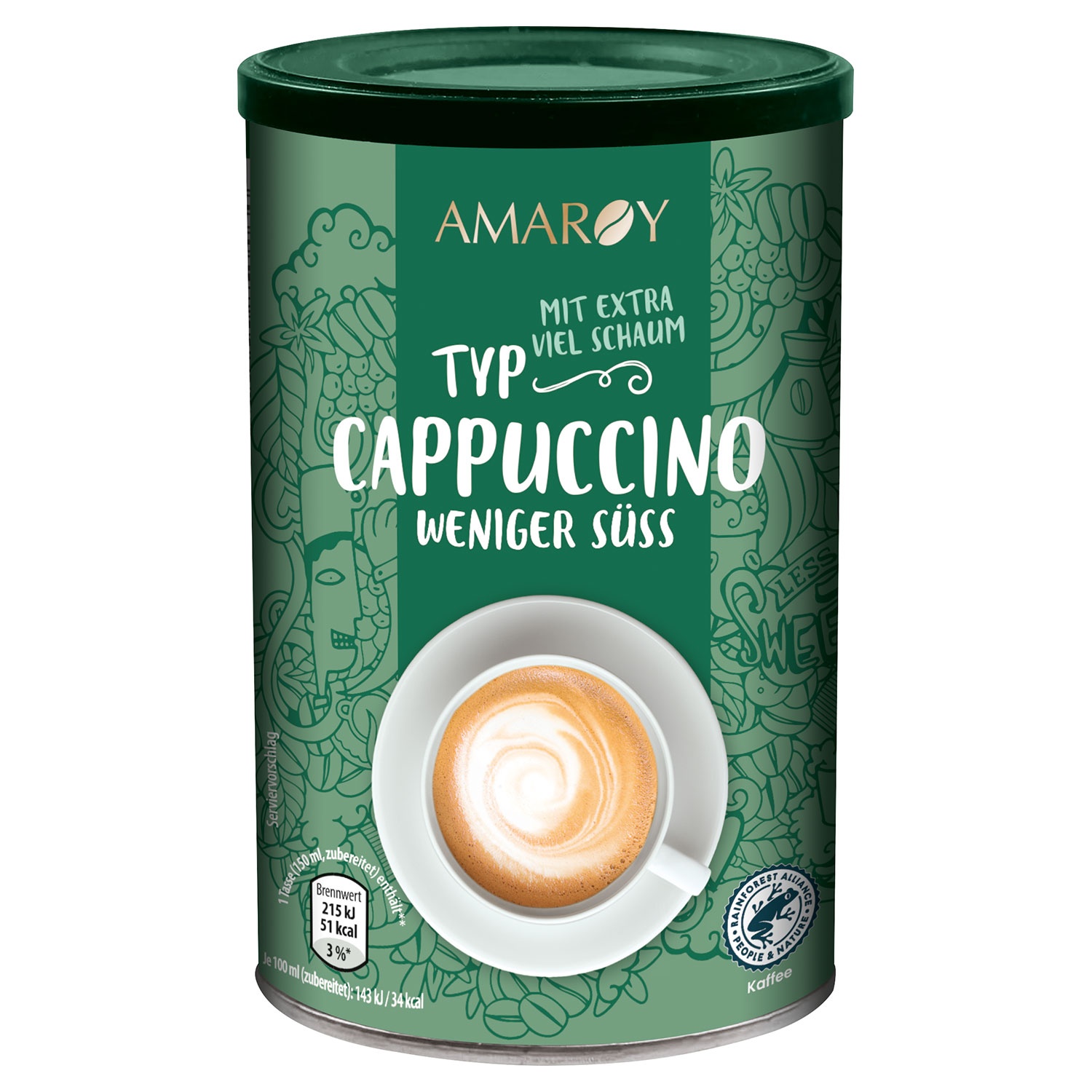 AMAROY Cappuccino Varianten 200 g
