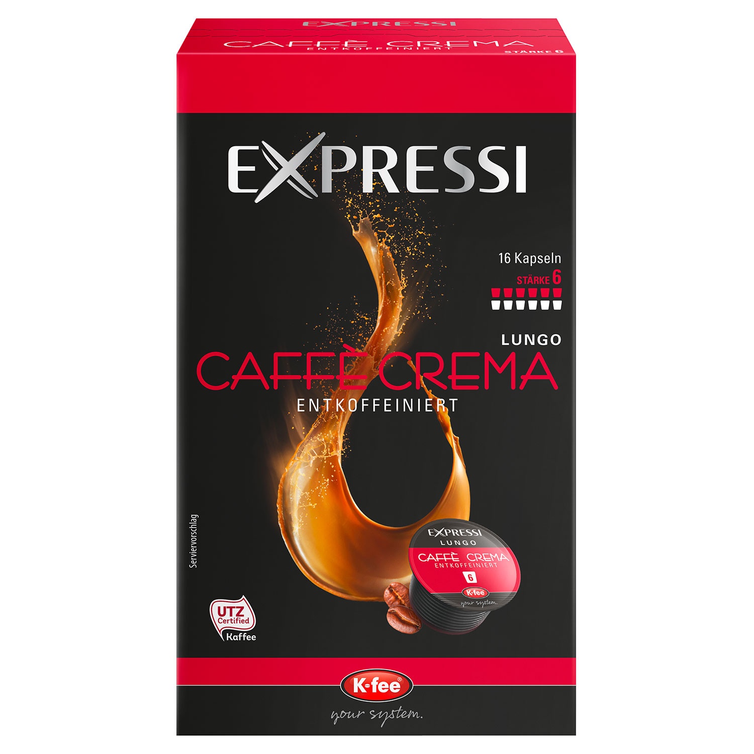 EXPRESSI Caffè Crema Entkoffeiniert 124,8 g