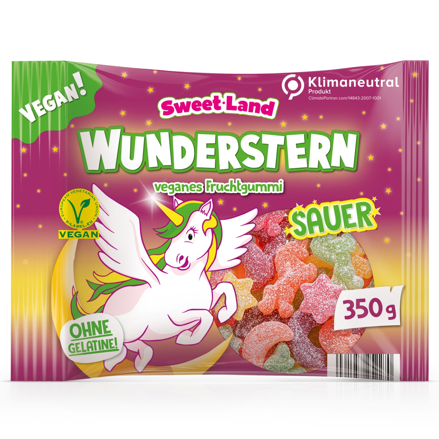 SWEET LAND Vegetarischer Fruchtgummi, Wunderstern