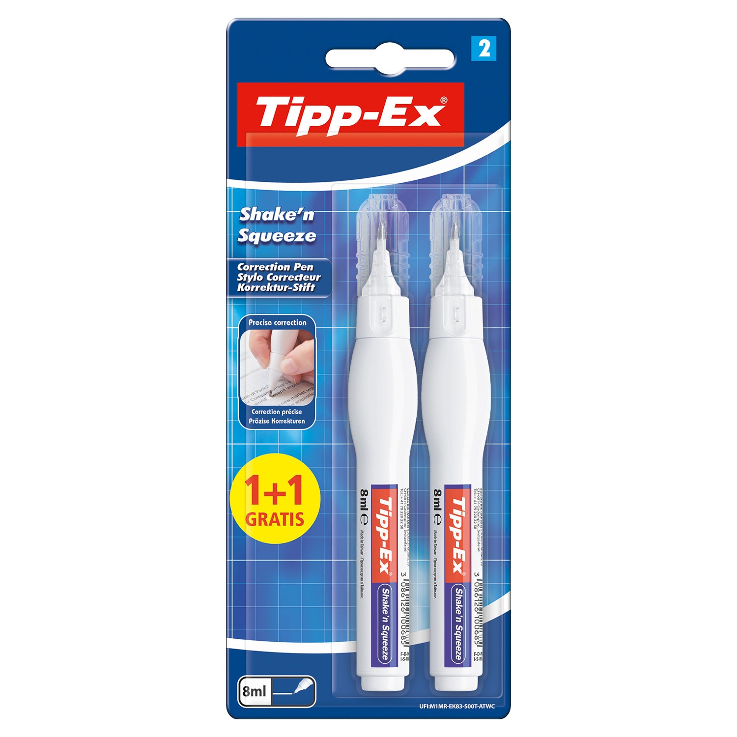 TIPP-EX® Shake’n Squeeze Korrektur-Stift, 2er-Packung