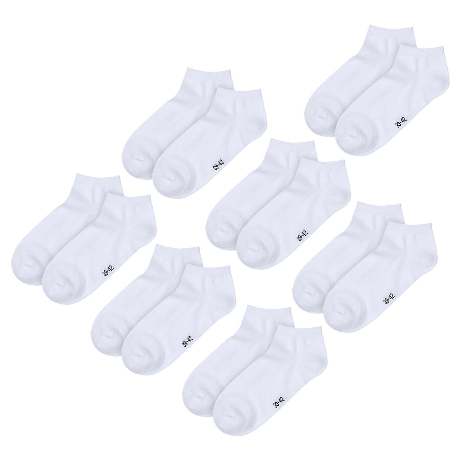 Damen und Herren Sneaker-Socken, 7 Paar