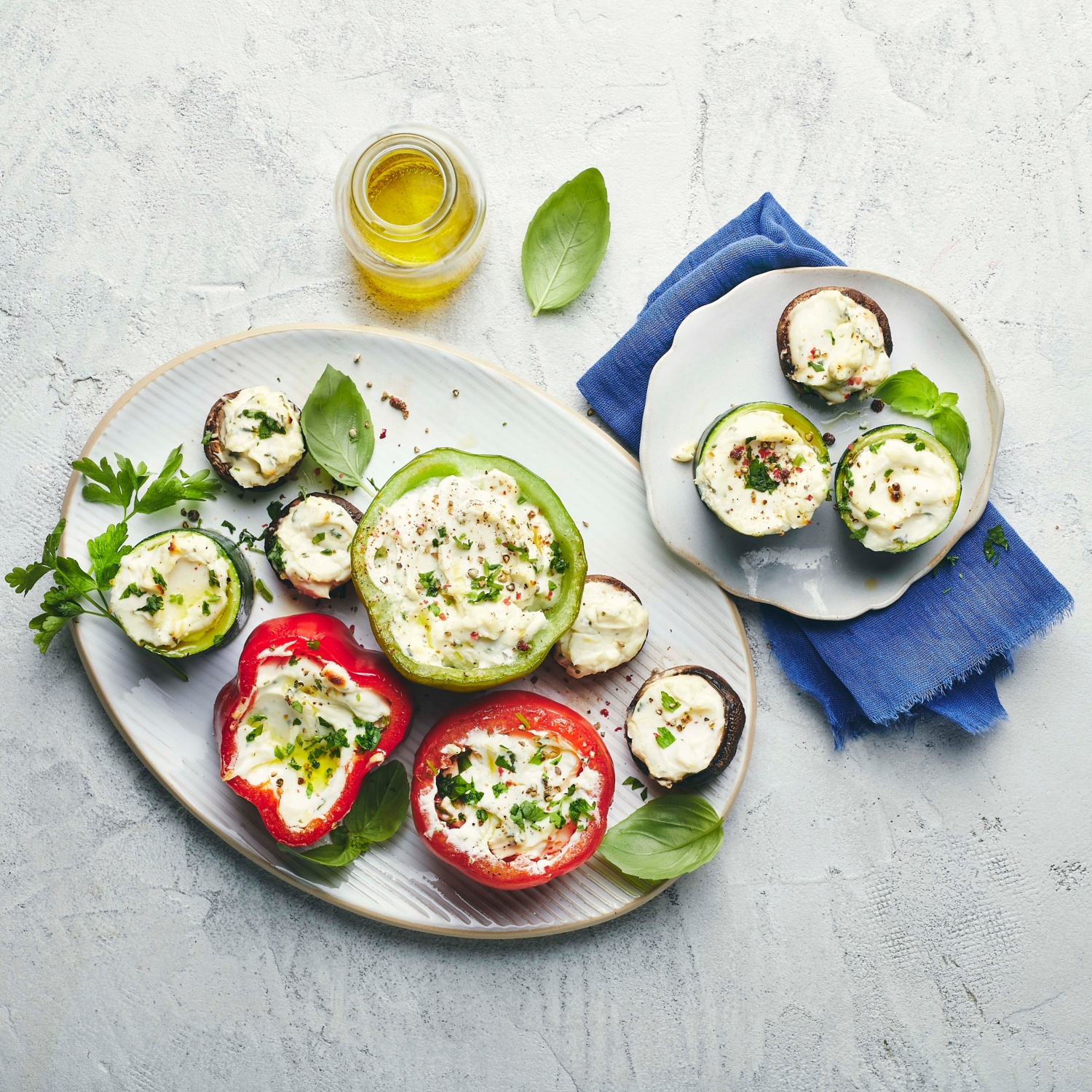 Mediterranes Gemüse mit Kräuterfrischkäse aus dem Ofen | ALDI Rezeptwelt