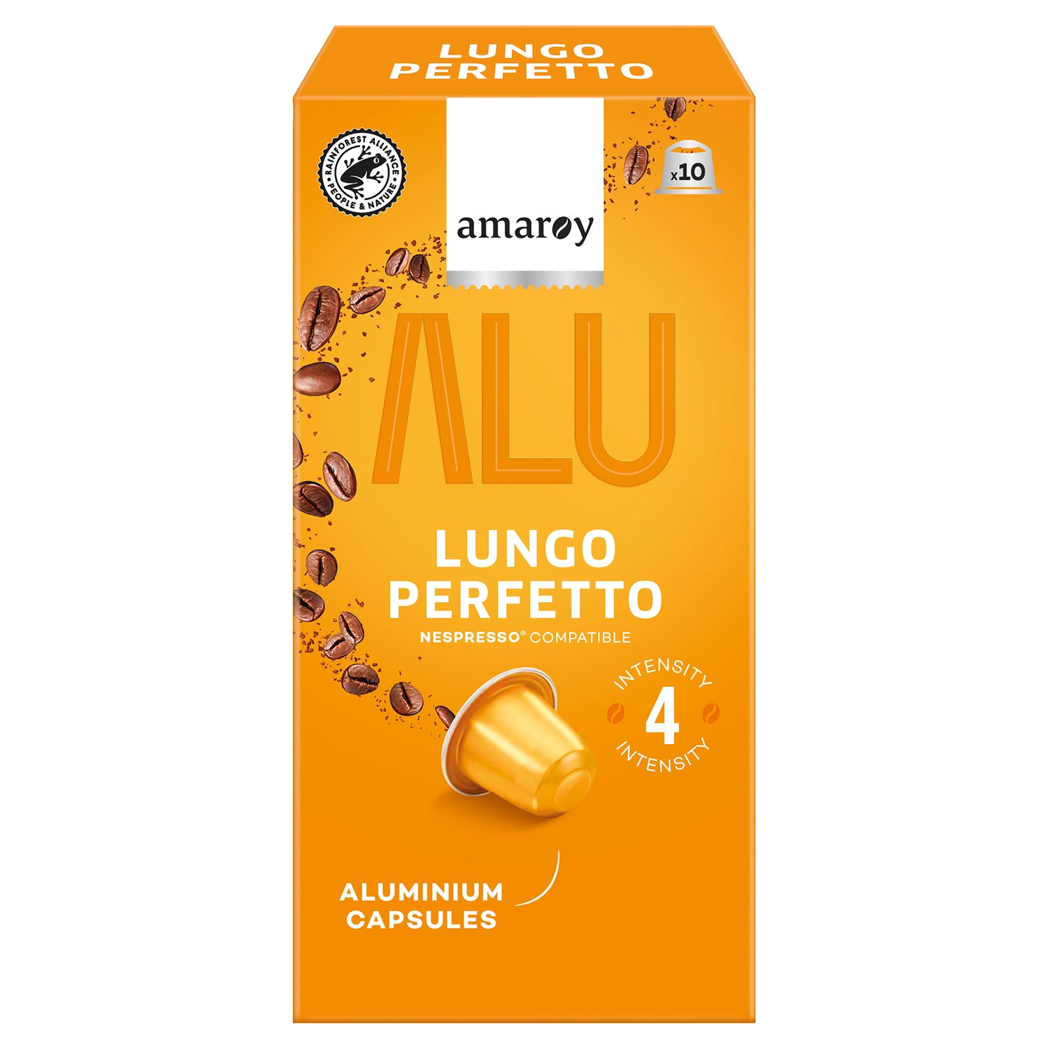 AMAROY Alu Kaffeekapseln Lungo Perfetto 55 g