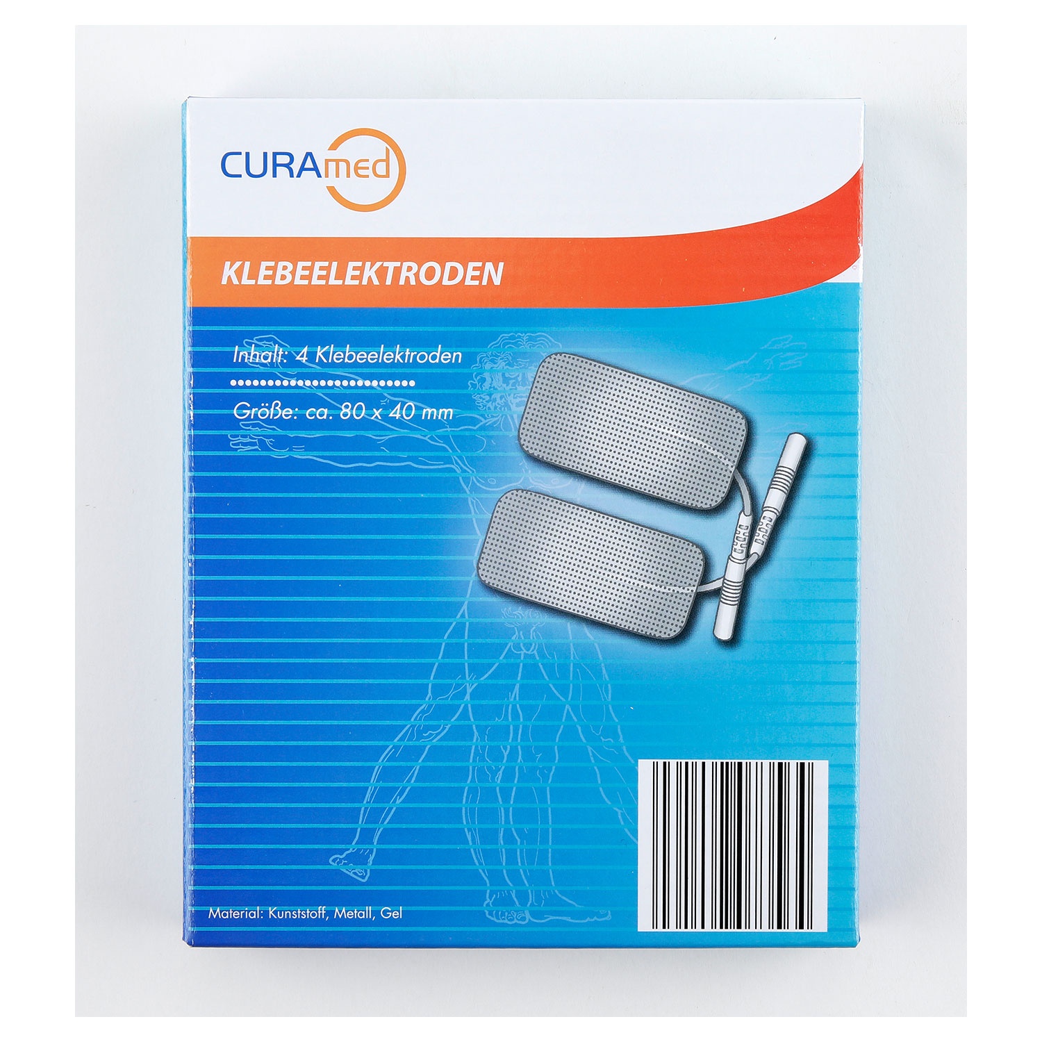 CURAMED Universal-Elektroden für TENS-EMS-Geräte, 4er-/8er-Packung