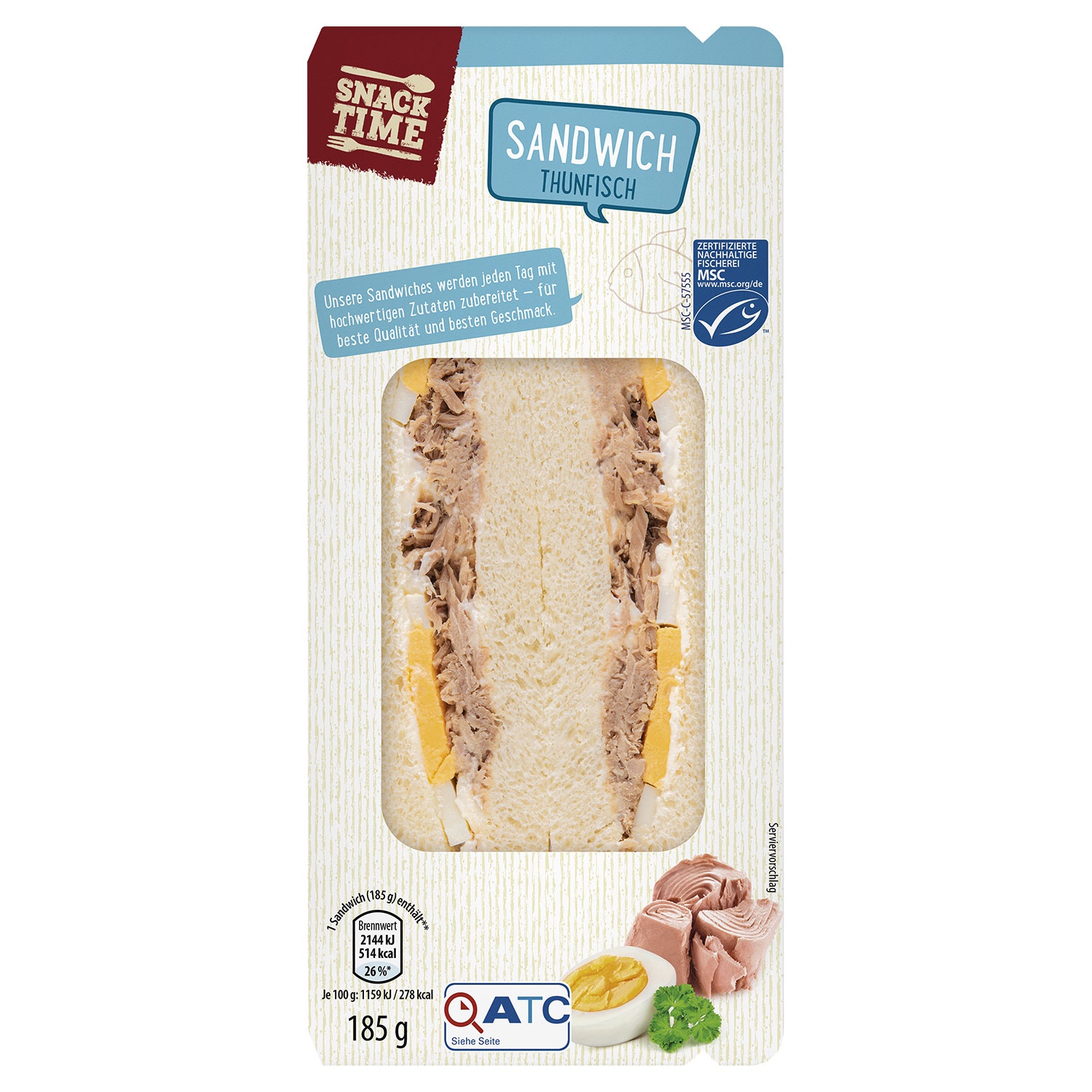 SNACK TIME Sandwiches 185 g