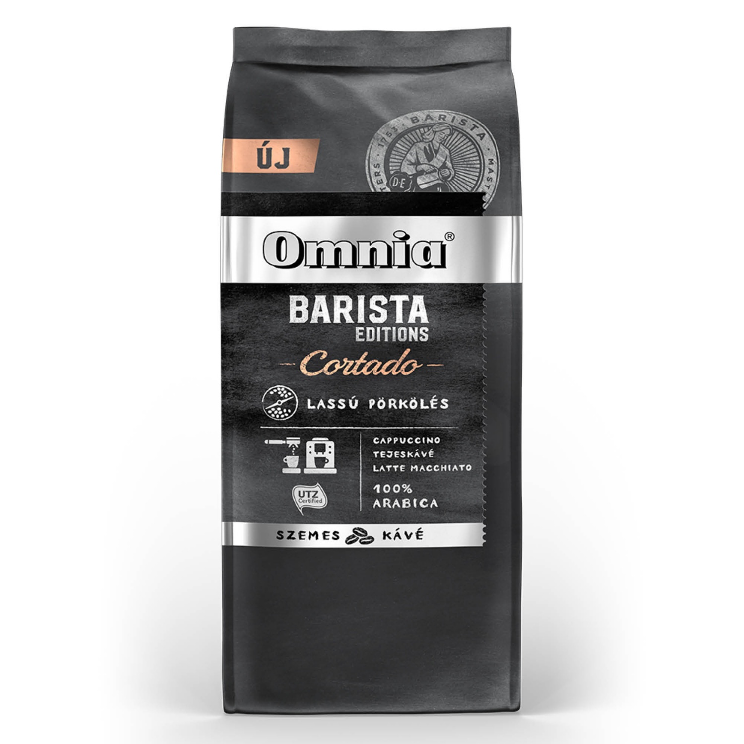 DOUWE EGBERTS Omnia Barista szemes kávé 900 g, Cortado