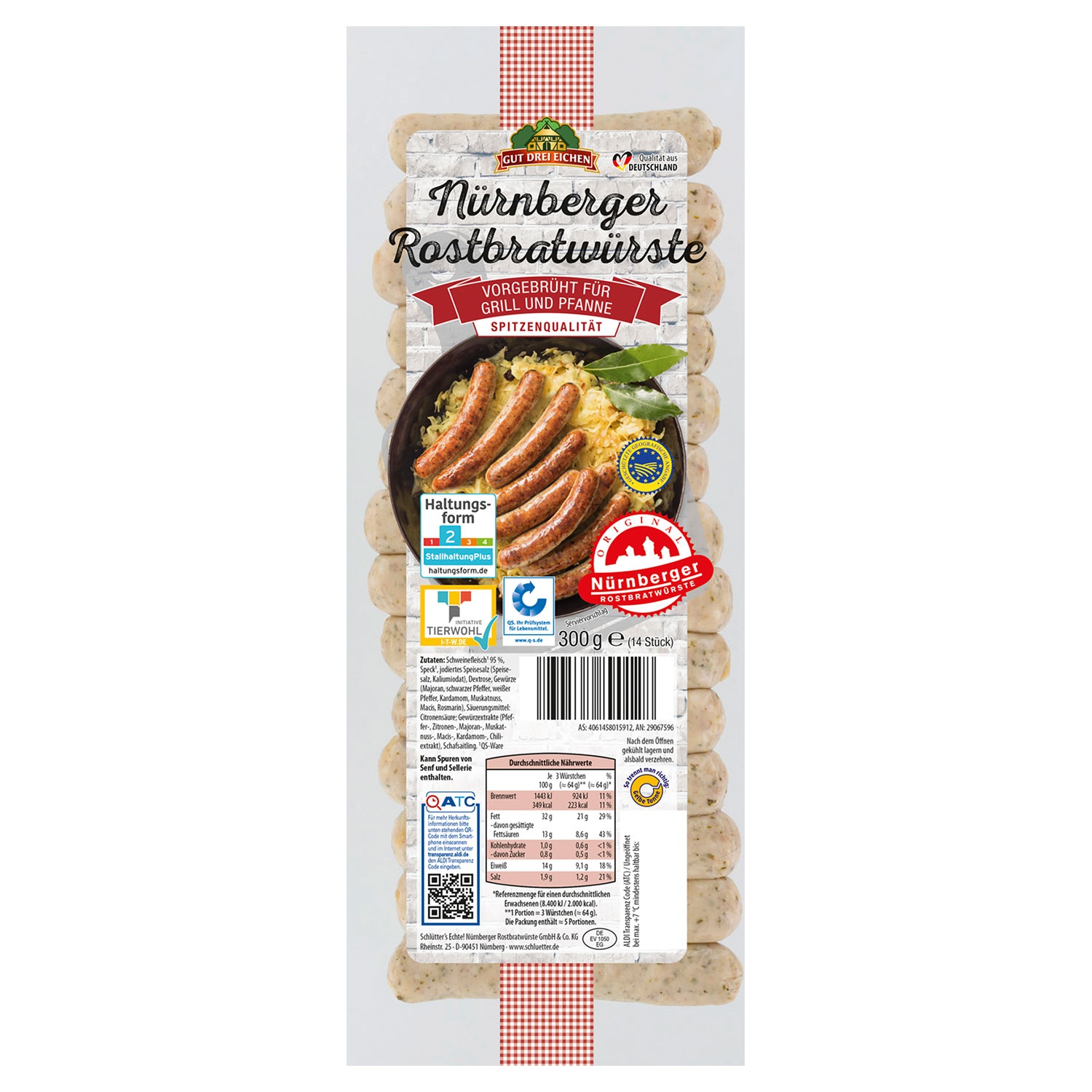 GUT DREI EICHEN Nürnberger Rostbratwürste 300 g | ALDI SÜD