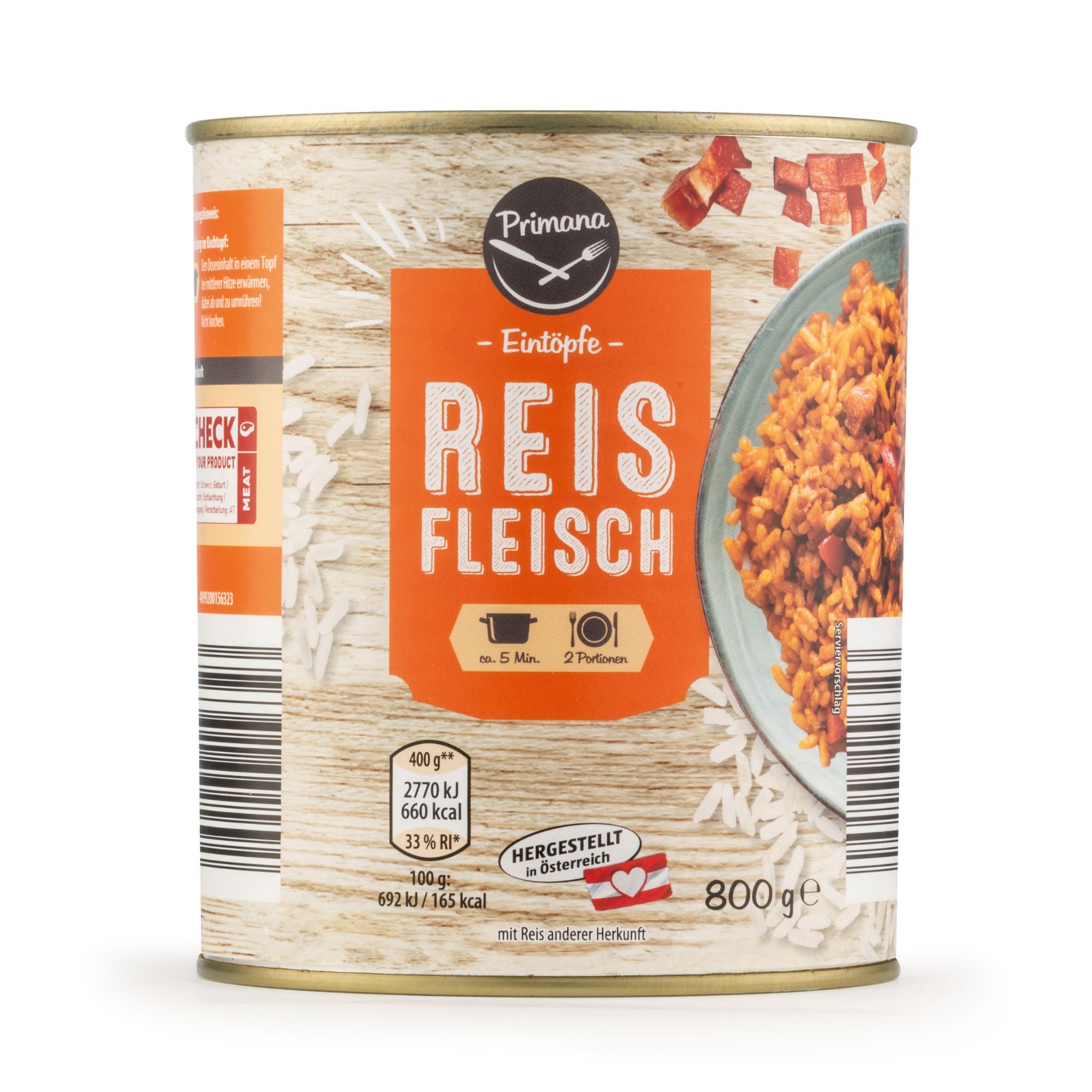 PRIMANA Traditionell österr. Fertiggericht, Reisfleisch