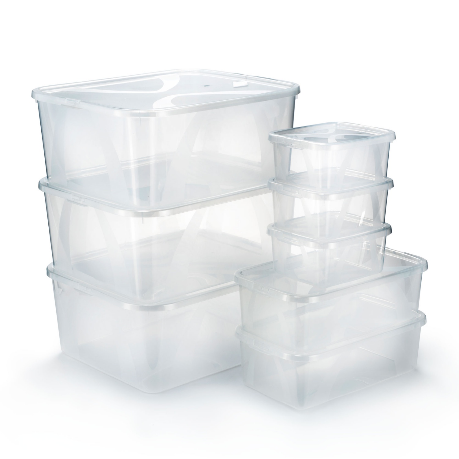 EASYHOME Klarsichtboxen-Set, 8-teilig
