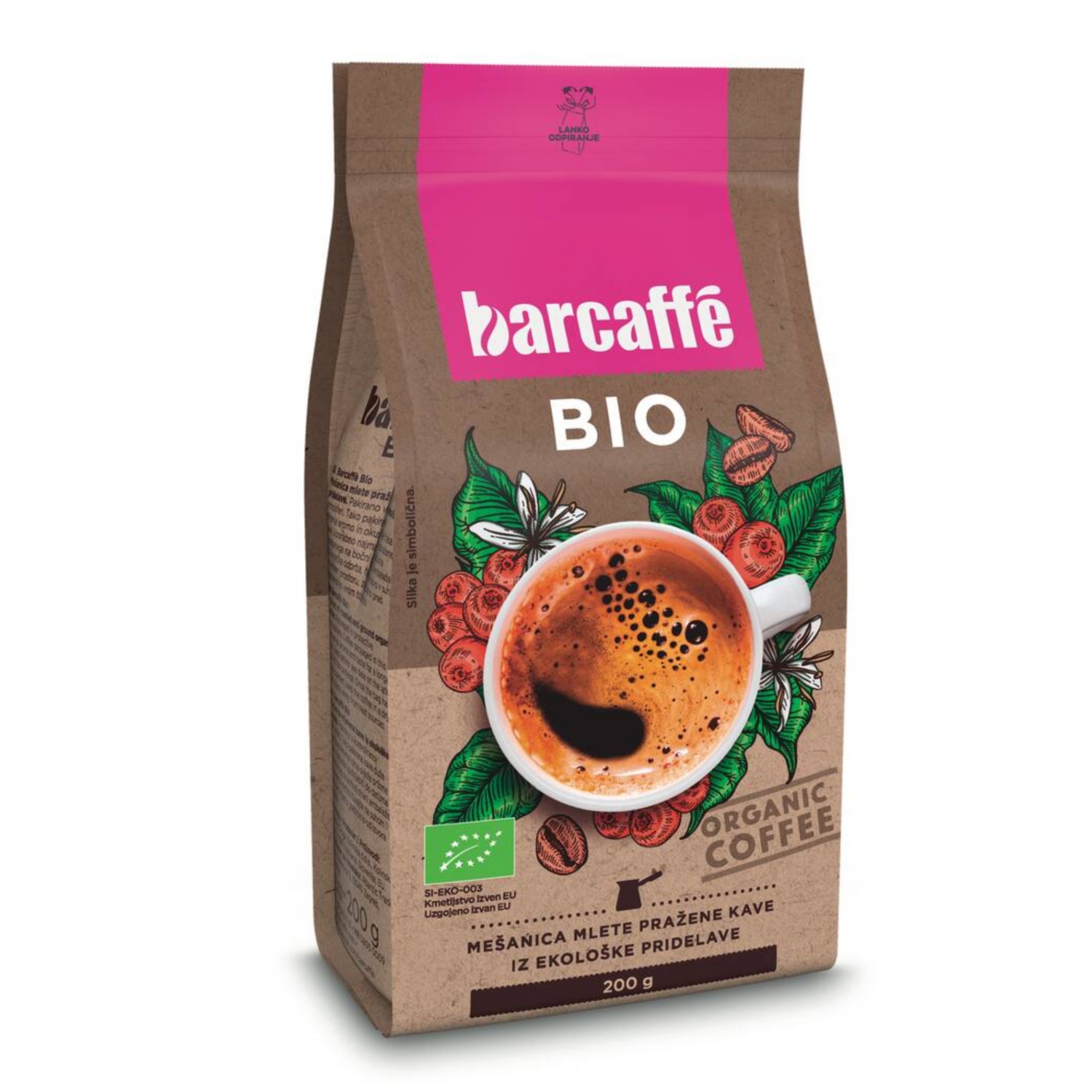 BARCAFFE Bio mleta kava