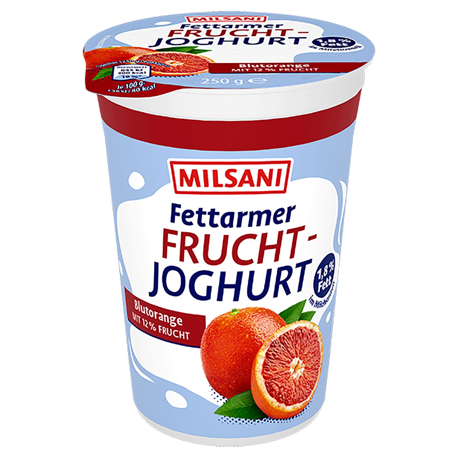 MILSANI Fettarmer Fruchtjoghurt 250 g, Blutorange