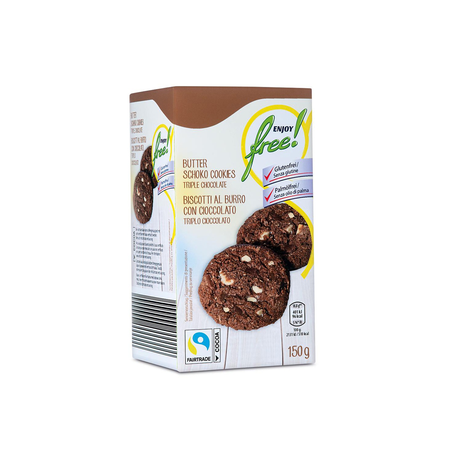 ENJOY FREE! Biscotti senza glutine al triplo cioccolato ALDI