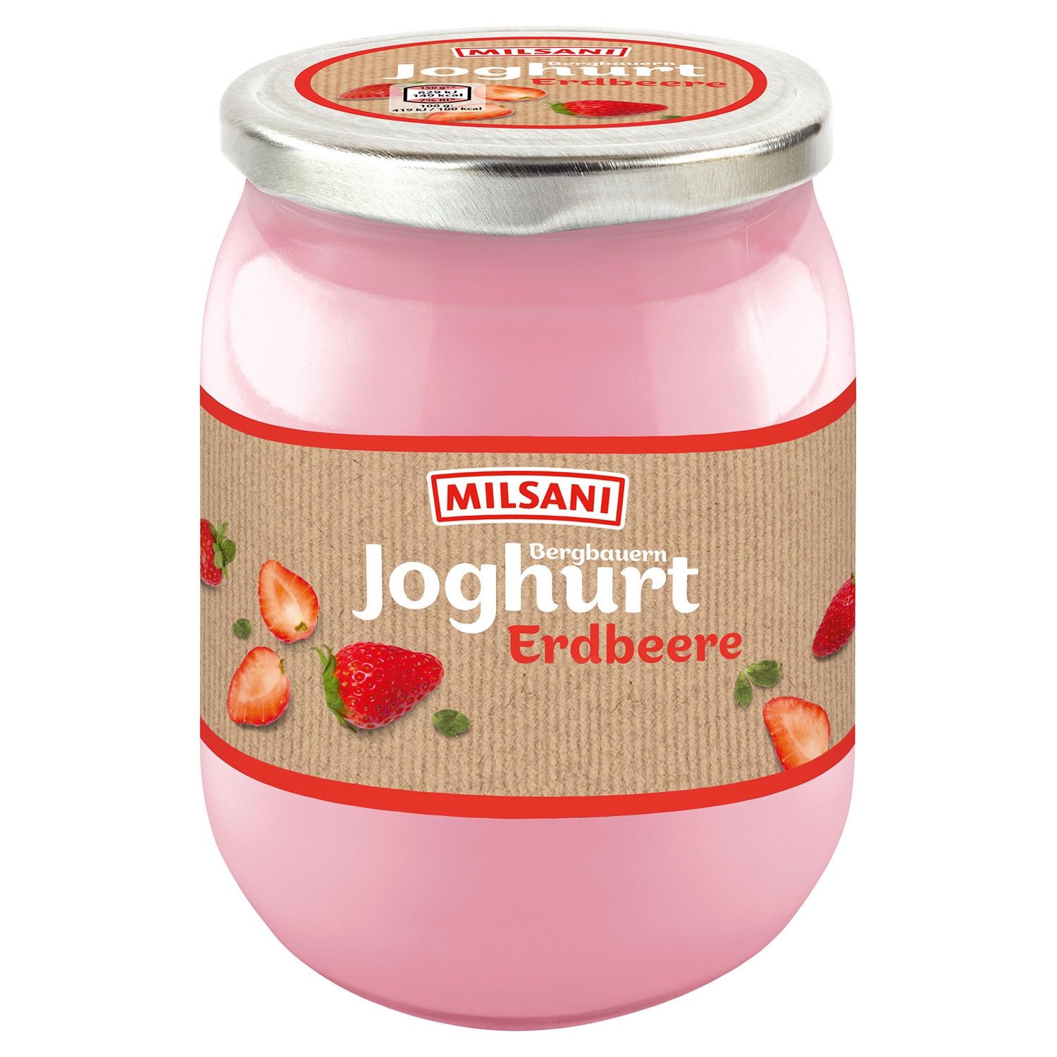 MILSANI Bergbauern-Joghurt 0,45 kg, Erdbeer