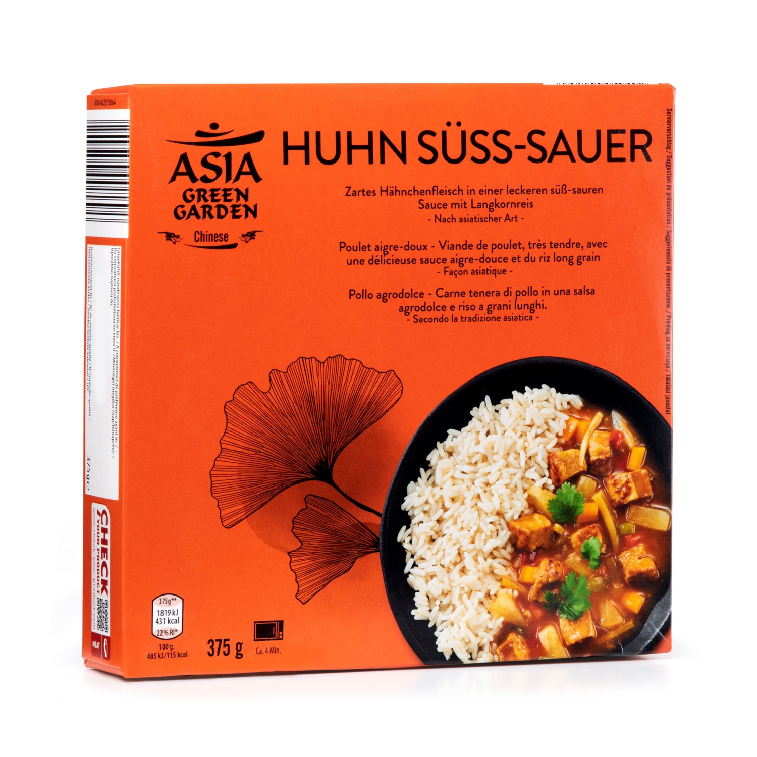 ASIA GREEN GARDEN Chinesisches Fertiggericht, Curry Süß-Sauer